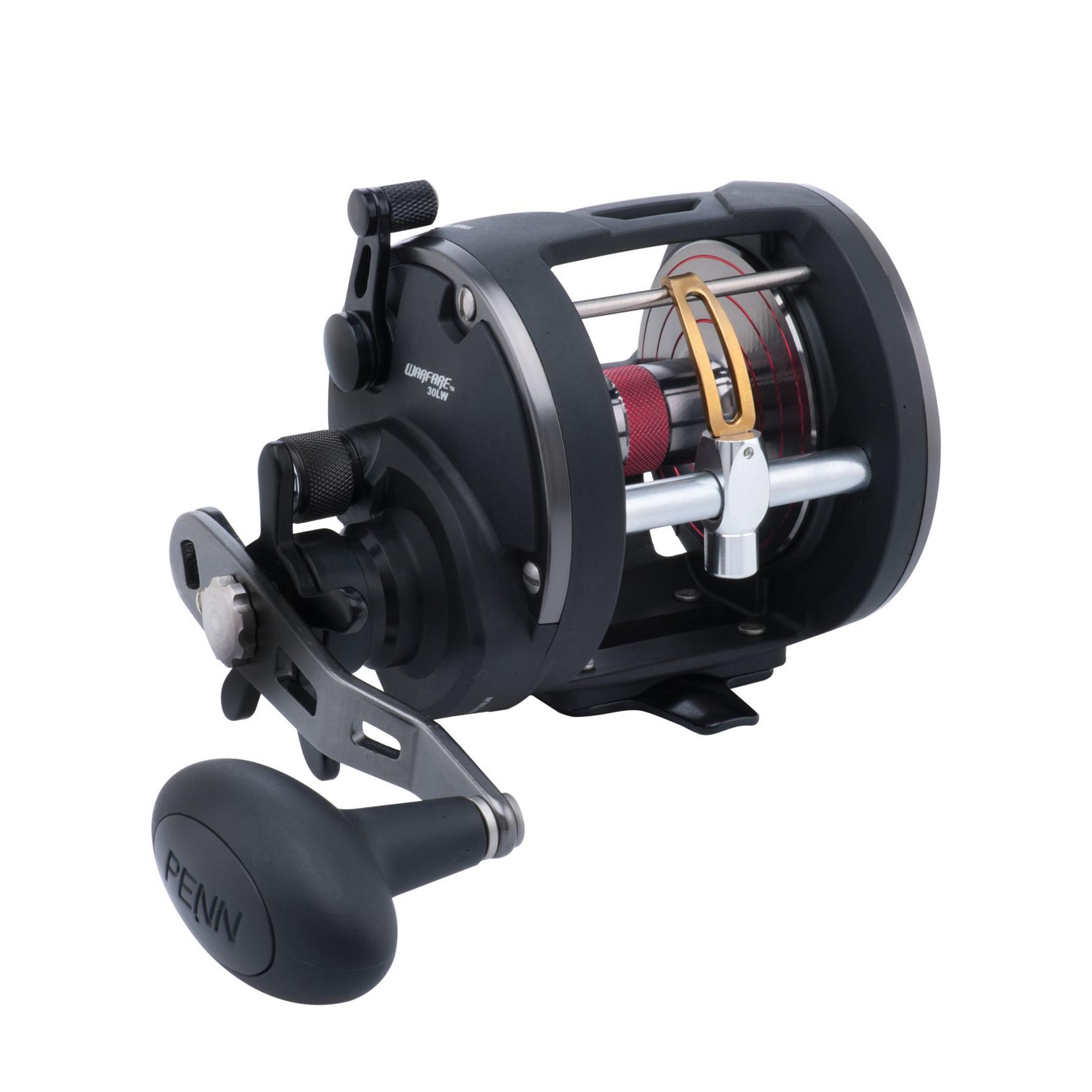 Warfare™ Star Drag Level Wind Conventional Fishing Reel - Saltwater & Freshwater Spinning Reel for Surf Casting, Trolling & Offshore Fishing