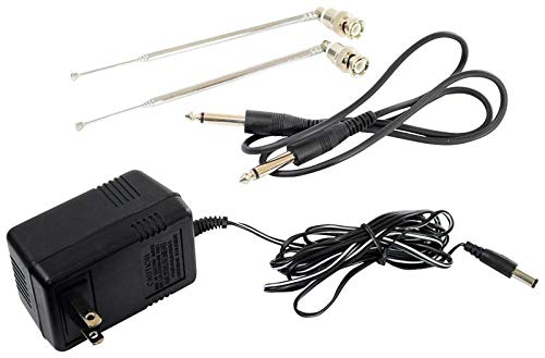 Pyle PDWM2700 2-Channel VHF Wireless Microphone System - Battery Operated Handheld Mic & Belt Pack Transmitter with Headset Mic, Rack Mountable - Ideal for Live Performances, Karaoke, Public Speaking & Events