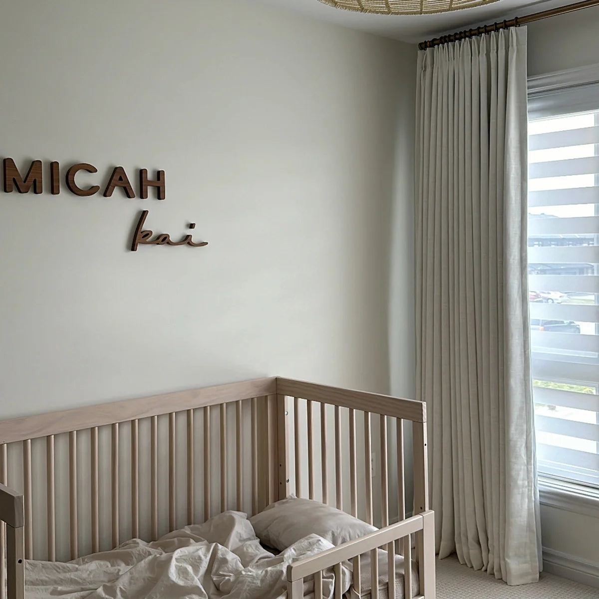 Pinch Pleated Blackout Curtains - 100% Linen Fabric, Thermal Insulated, Noise Reducing for Bedroom & Living Room - Modern Custom Drapes in Natural Beige & White - Perfect for Home Theater, Nursery & Light-Sensitive Sleepers
