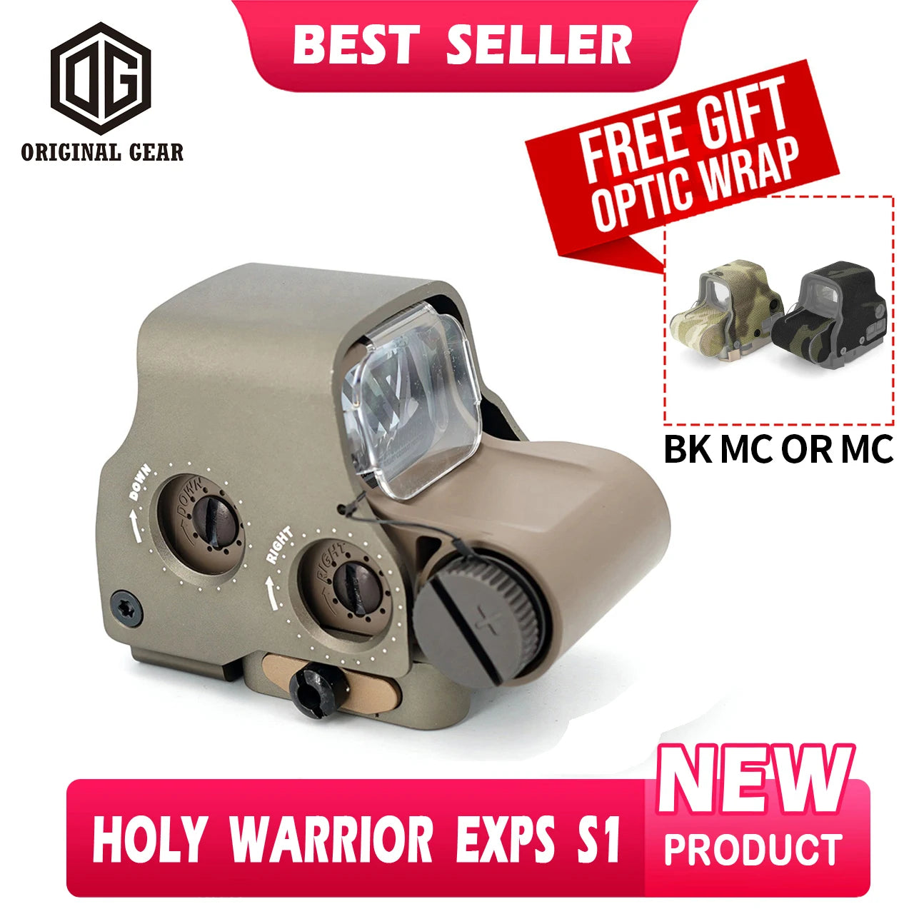 2024 Holy Warrior S1 Tactical Red Dot Sight - EXPS3 558 NV Compatible Optical Scope for Airsoft, Hunting & Tactical Rifles | Perfect for Low Light & Night Vision Shooting