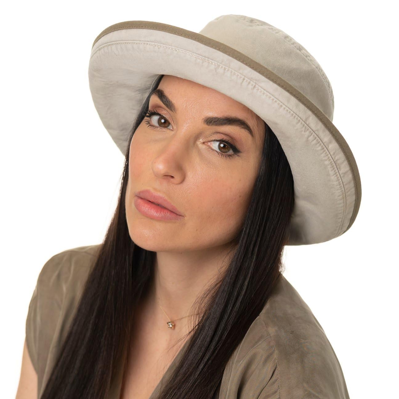 Stetson Lonoke Delave Fabric Hat - Organic Cotton Sun Hat for Men & Women - UPF 40 UV Protection - Crushable Travel Hat for Summer, Spring, Beach & Outdoor Activities
