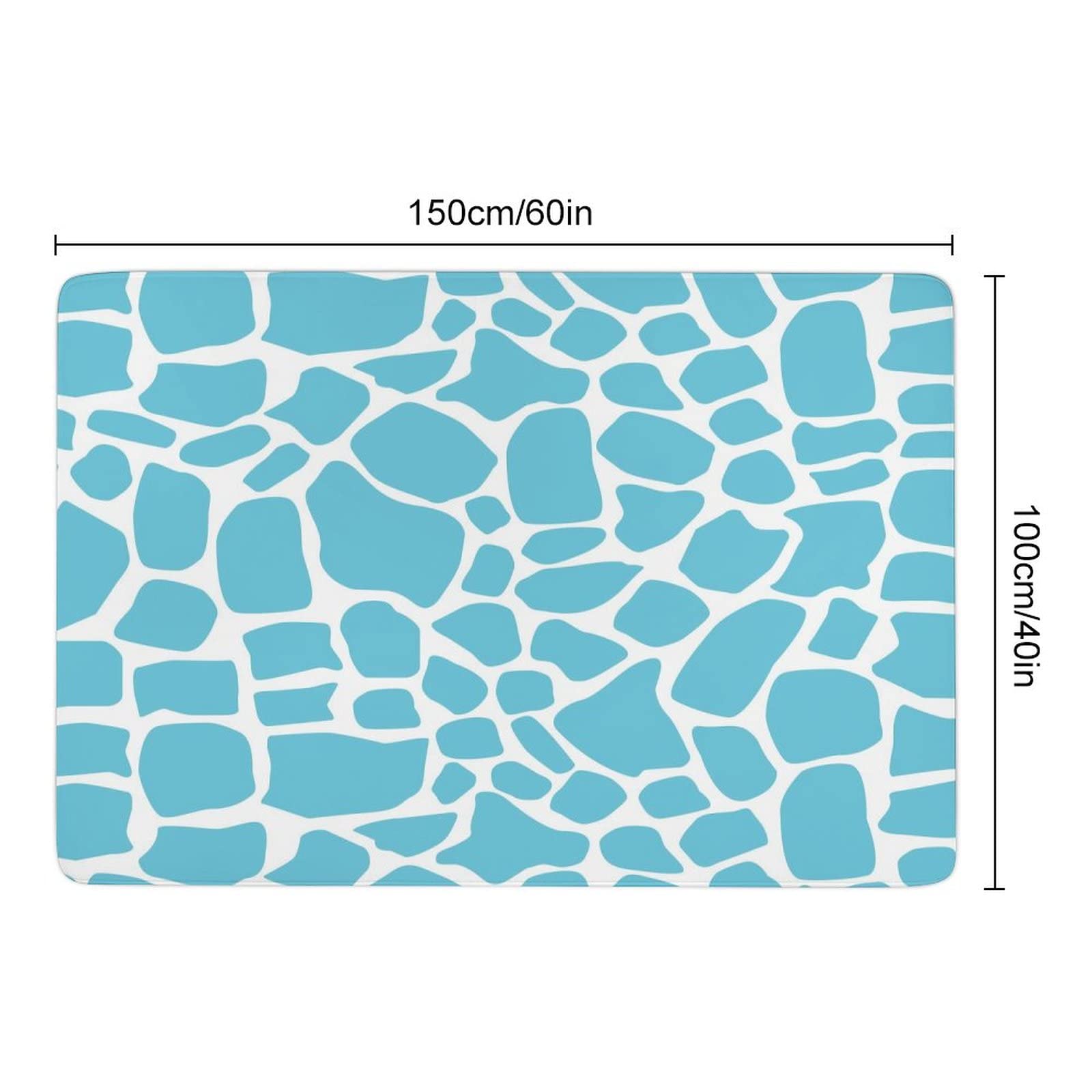 Soft Giraffe Print Animal Skin Texture Rug - Non-Slip Foldable Area Carpet for Kids Room, Nursery, Playroom & Living Room Decor - 5ft x 6.5ft - Perfect for Playtime, Nap Time & Cozy Floor Seating