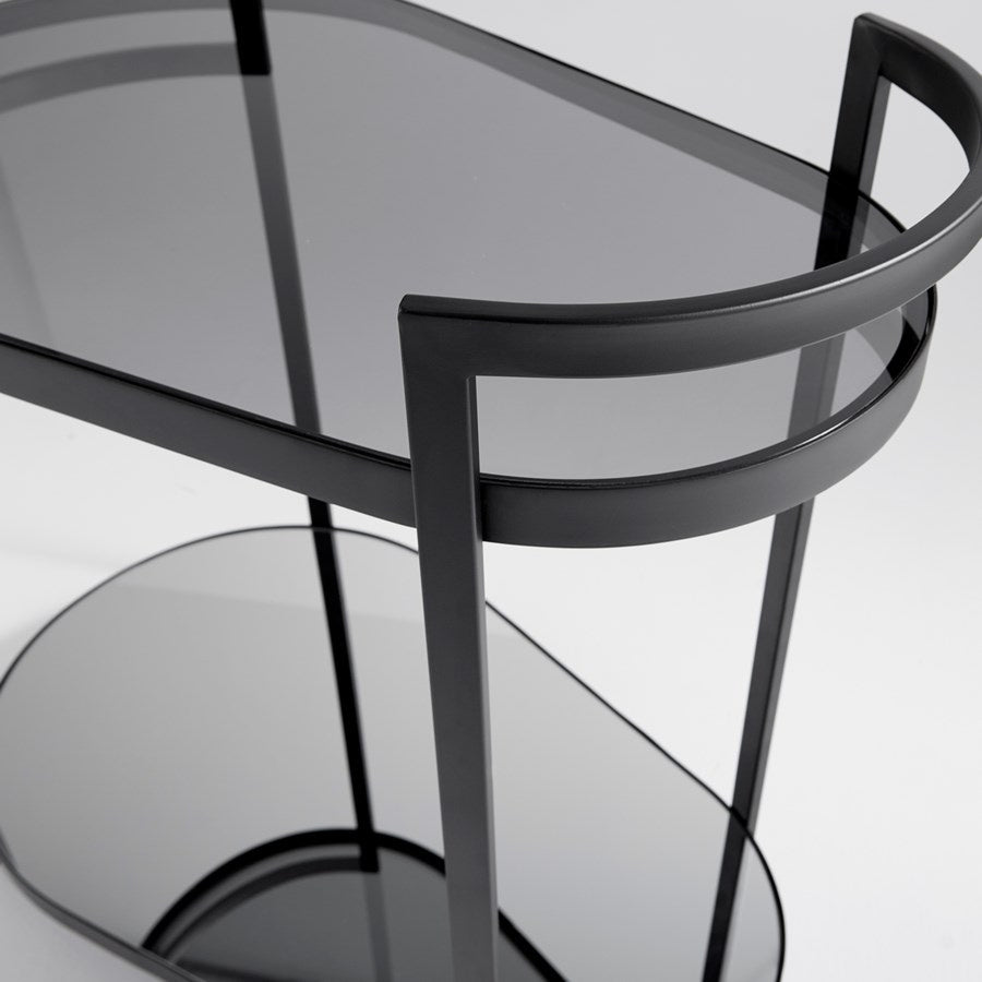 Cyan Design 10837 Cosmo Small Black Bar Cart - Modern Rolling Drink Cart for Home Bar, Kitchen, or Living Room - Perfect for Cocktail Parties & Entertaining