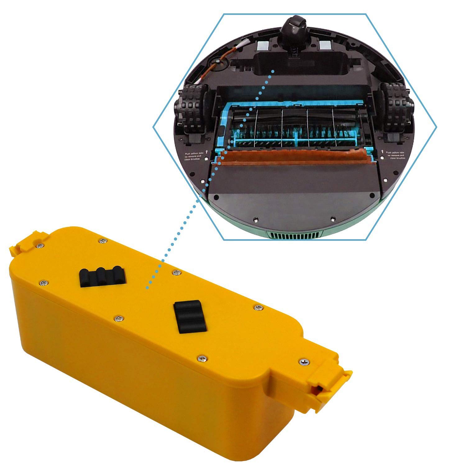 Mighty Max 14.4V Replacement Battery for iRobot Roomba 416 4210 4170 Series - Compatible with Robot Vacuum Cleaners | Perfect for Home Cleaning & Pet Hair Removal