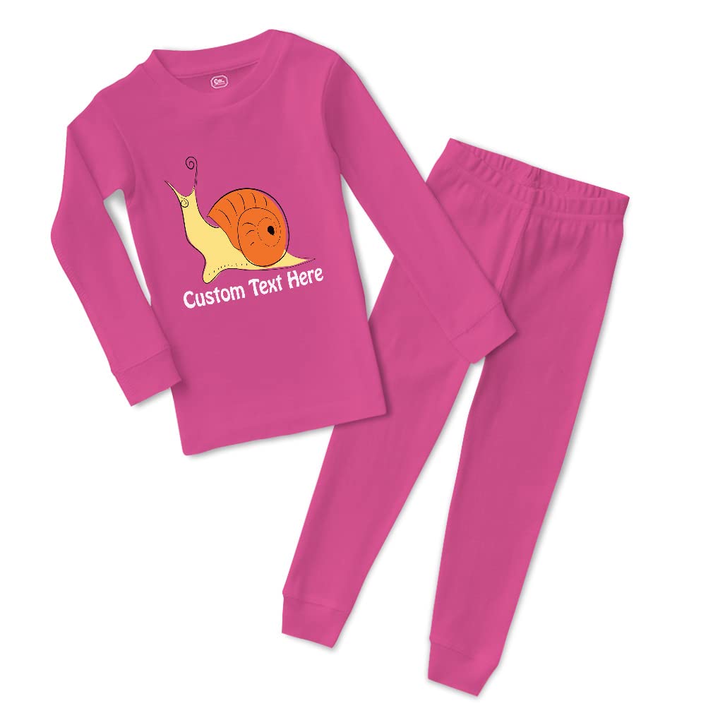 Custom Cotton Toddler Pajamas for Boys & Girls - Cute Snail Print, Soft & Snug Fit - Perfect for Bedtime, Playtime & Family Matching Outfits