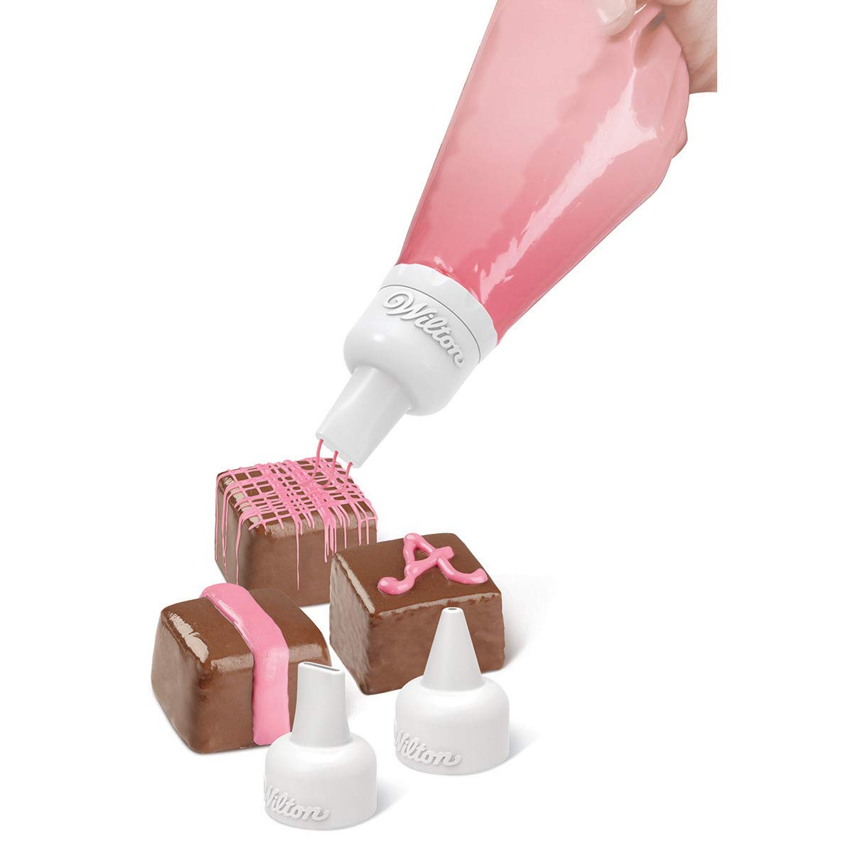 Wilton 5-Piece Candy Melt Decorating Tip Set for Cake Decorating, Cupcake Topping & Chocolate Drizzling - Professional Baking Tools for Desserts & Party Treats