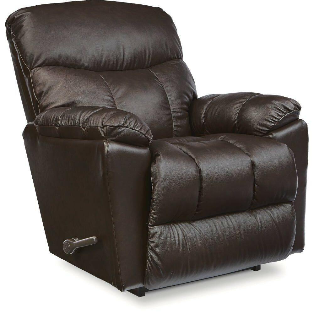 La-Z-Boy Morrison Rocker Recliner 766 10 LB1593 79 - Comfortable Leather Reclining Chair with Swivel Base - Perfect for Living Room, Home Theater & Nursery Relaxation