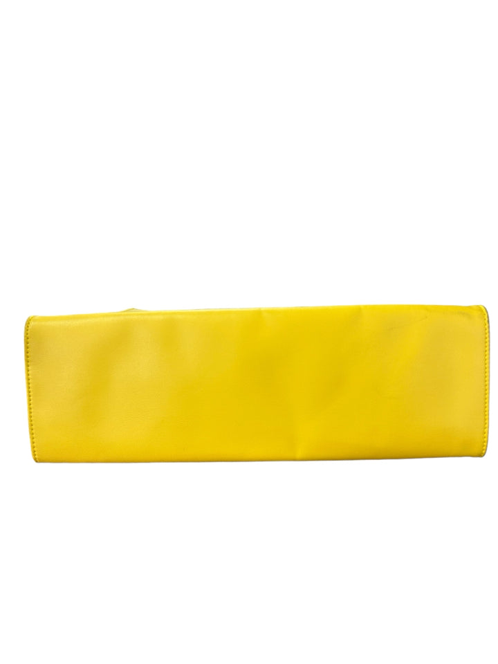 Telfar Medium Shopping Tote Bag in Yellow | Vegan Leather Handbag for Women | Perfect for Work, Travel & Everyday Use