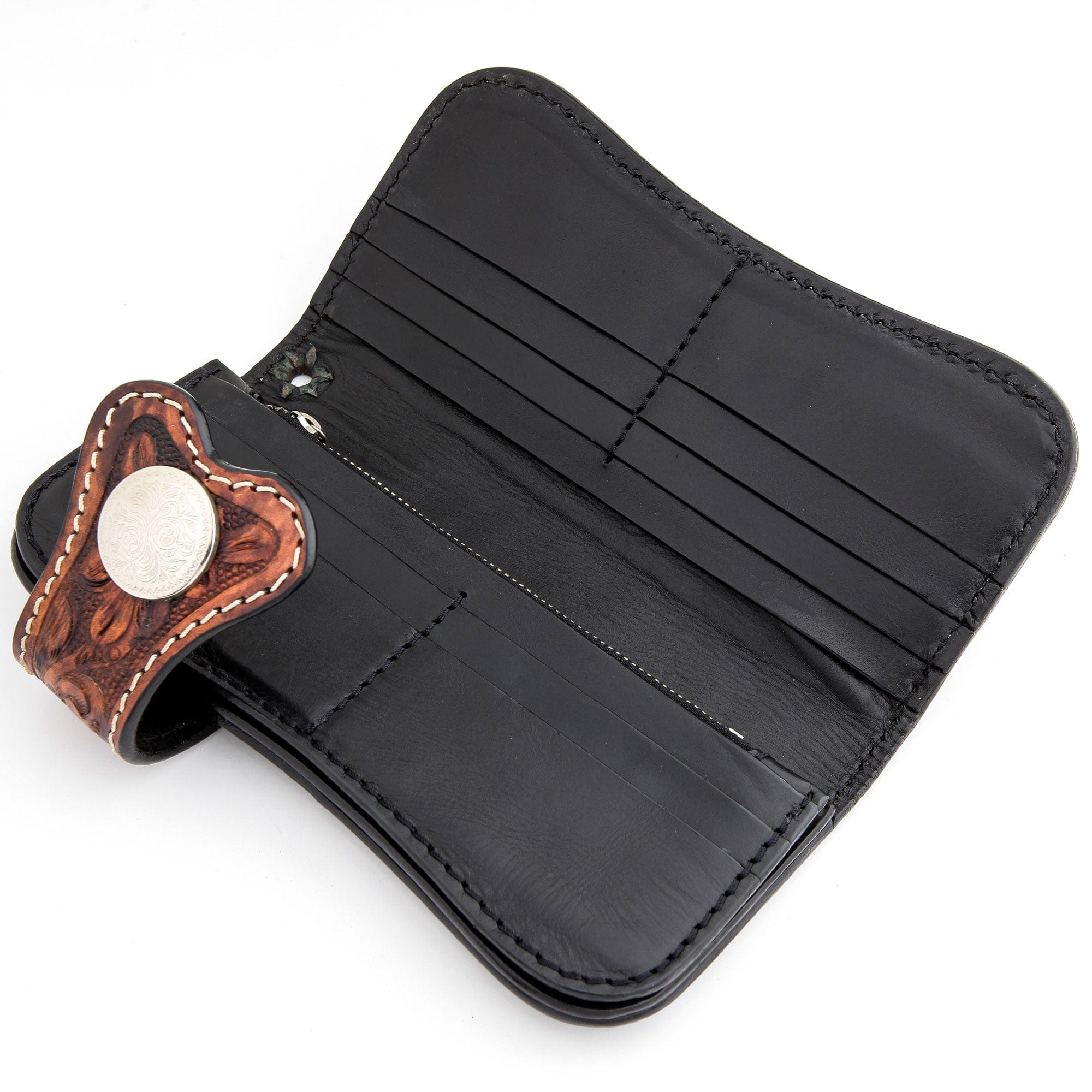 Handmade Genuine Red Stingray Leather Biker Wallet with Skull Design - Perfect for Motorcycle Riders & Gift for Men