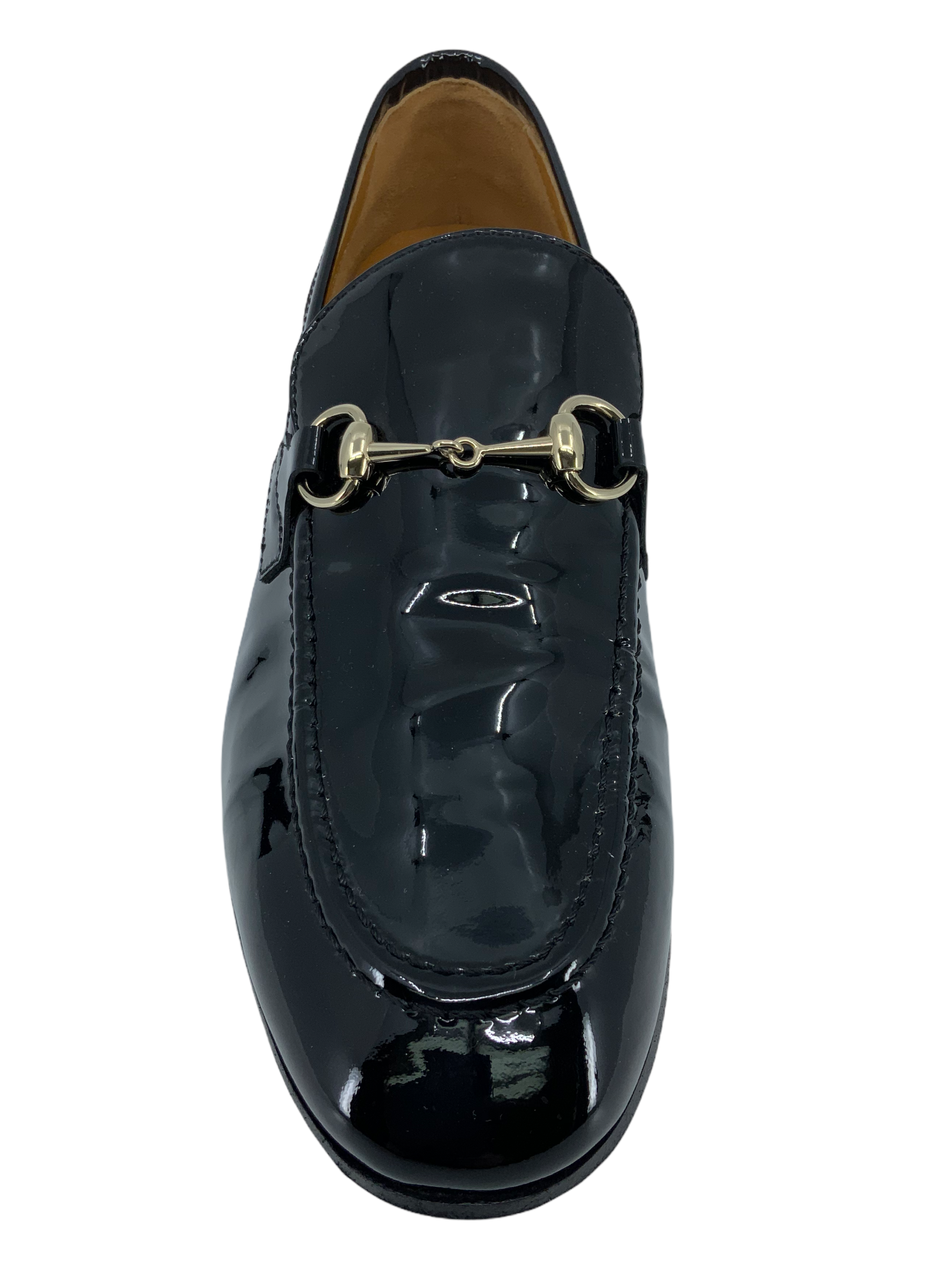 Gucci Classic Patent Leather Horsebit Loafers for Men - Size 8.5 US - Premium Italian Designer Shoes for Business, Office & Formal Occasions