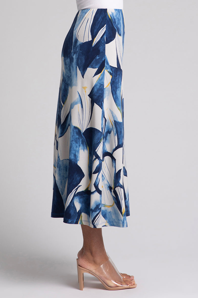 Essential A-Line Skirt with Watery Reflections Print | Women's Fashion Skirt for Casual Wear, Office & Date Night Outfits