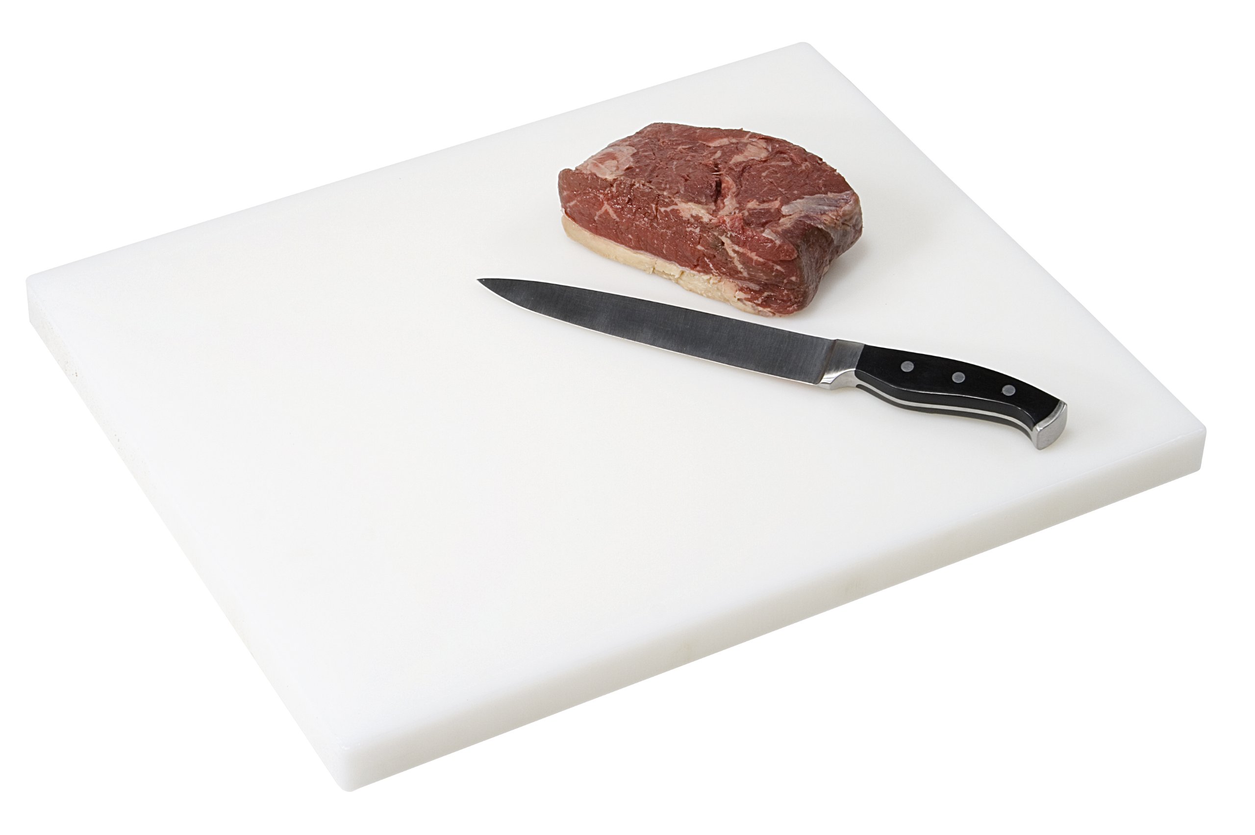White Solid Plastic Chopping Board 50x40x3 cm - Heavy Duty Kitchen Cutting Board for Meat, Vegetables & Fruits - Perfect for Home, Restaurant & Commercial Use