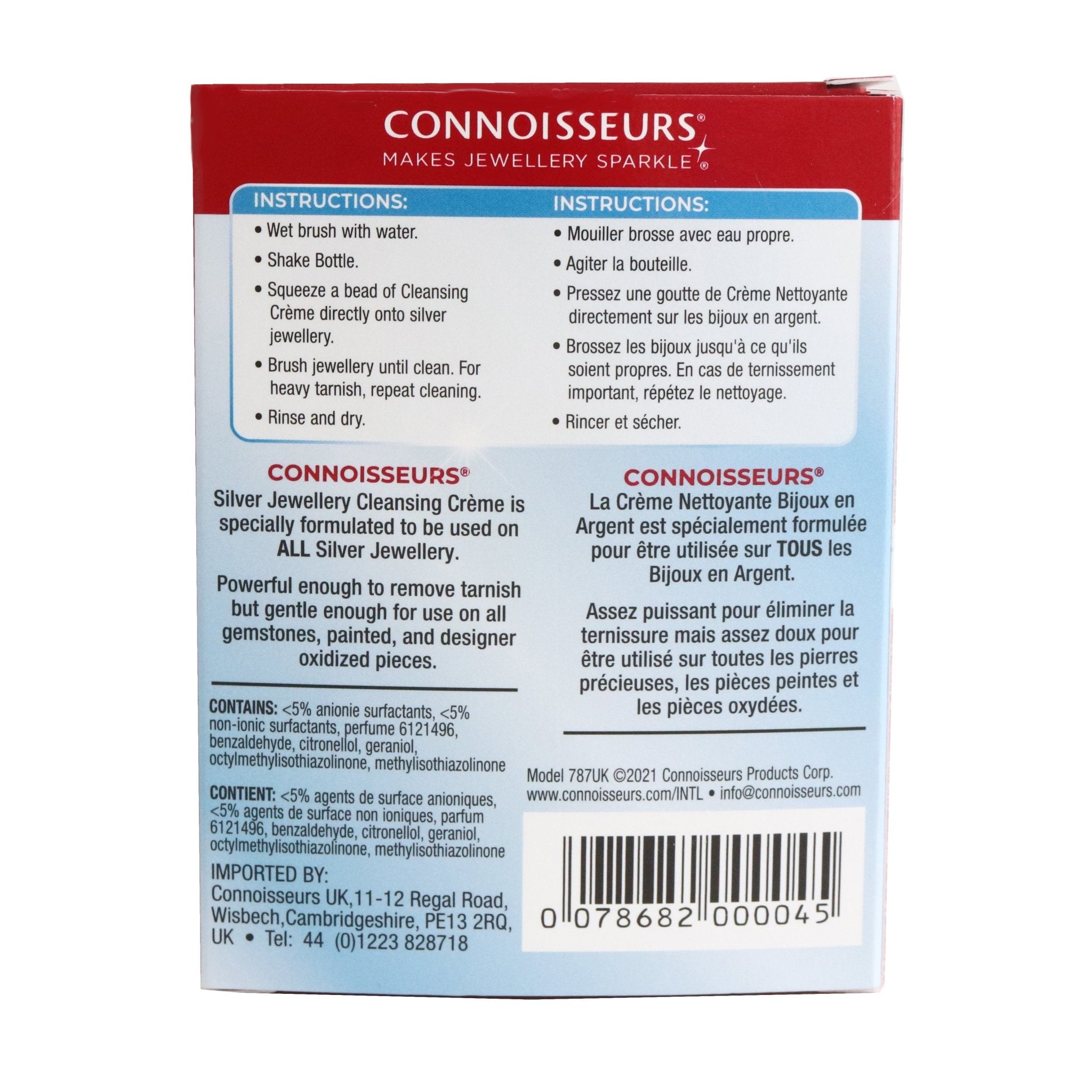CONNOISSEURS® Jewelry Cleaning Cream - Silver & Vermeil Polish for Rings, Necklaces & Bracelets - Restore Shine & Remove Tarnish - Perfect for Wedding, Anniversary & Special Occasion Jewelry Care