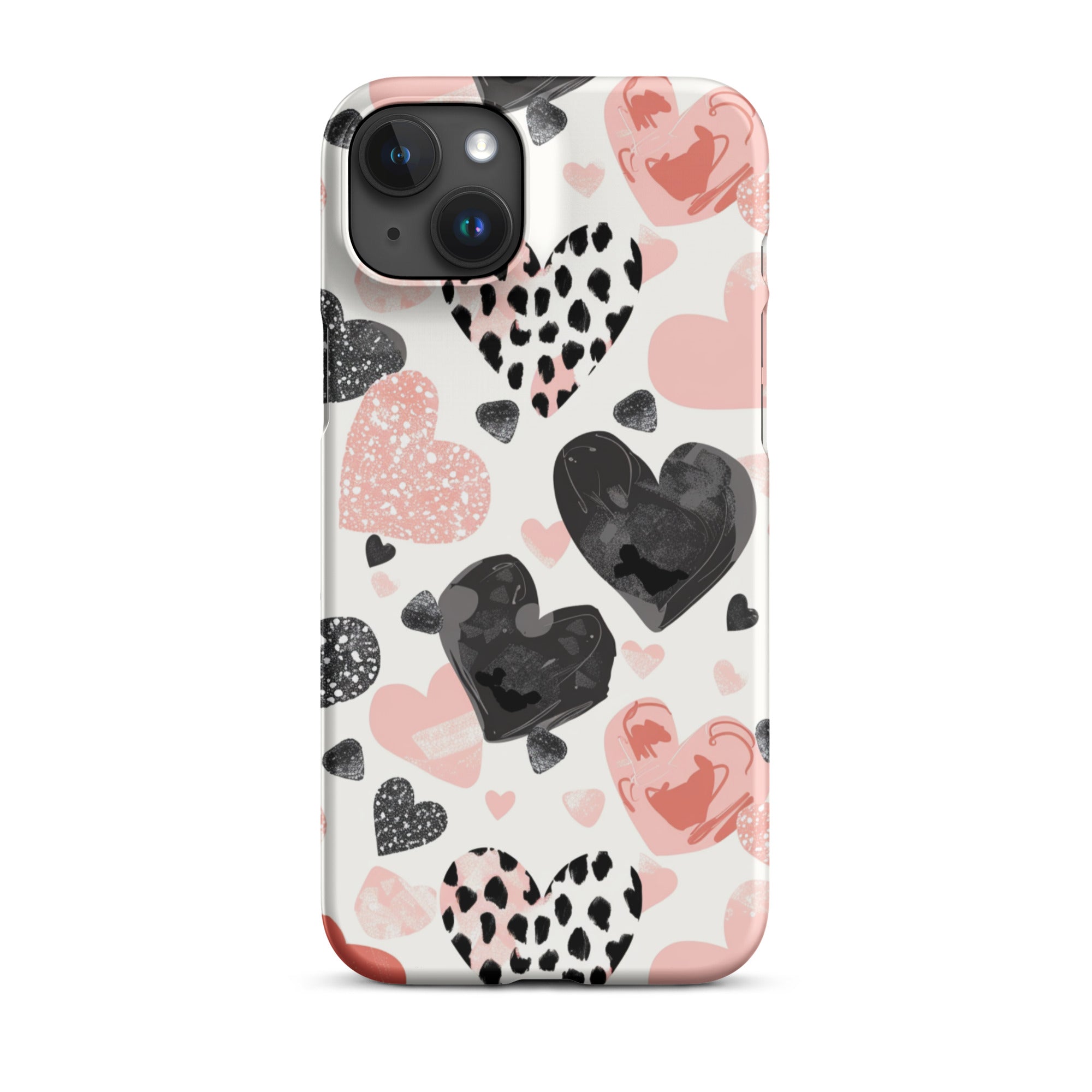 Diamond Hearts Snap Case for iPhone 14 Pro Max - Elegant Rhinestone Design, Slim Protective Cover - Perfect for Everyday Use, Parties & Special Occasions