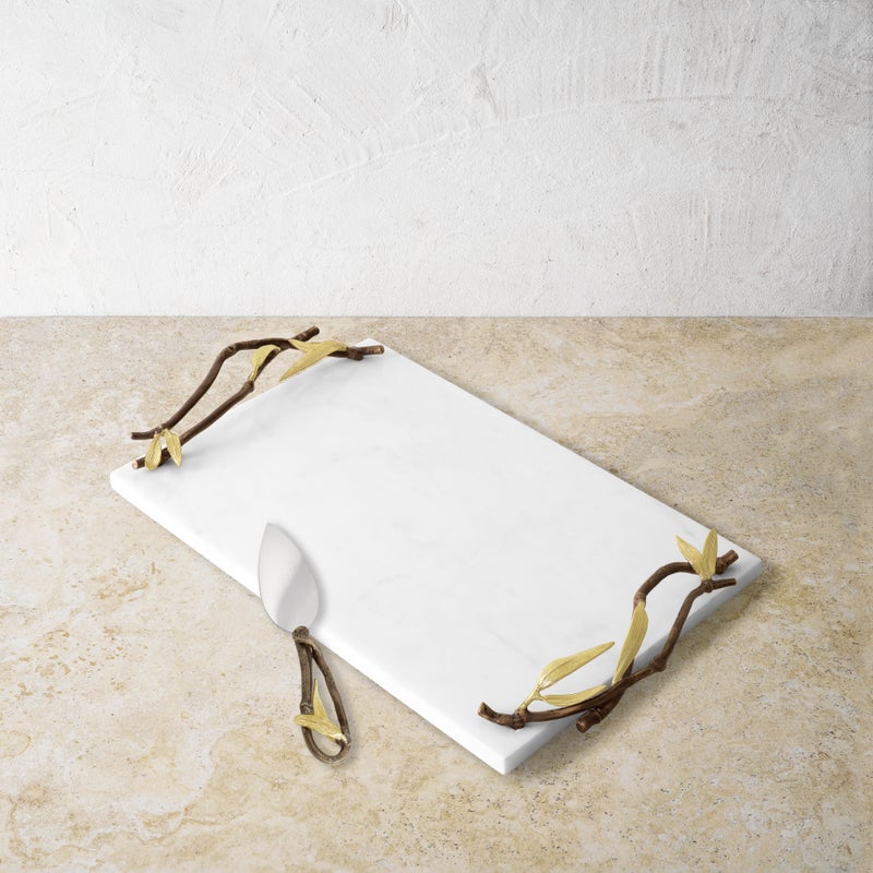 Premium Bamboo Zen Garden Cheese Board Set with Knife - Elegant Charcuterie Tray for Wine Parties, Picnics & Home Entertaining