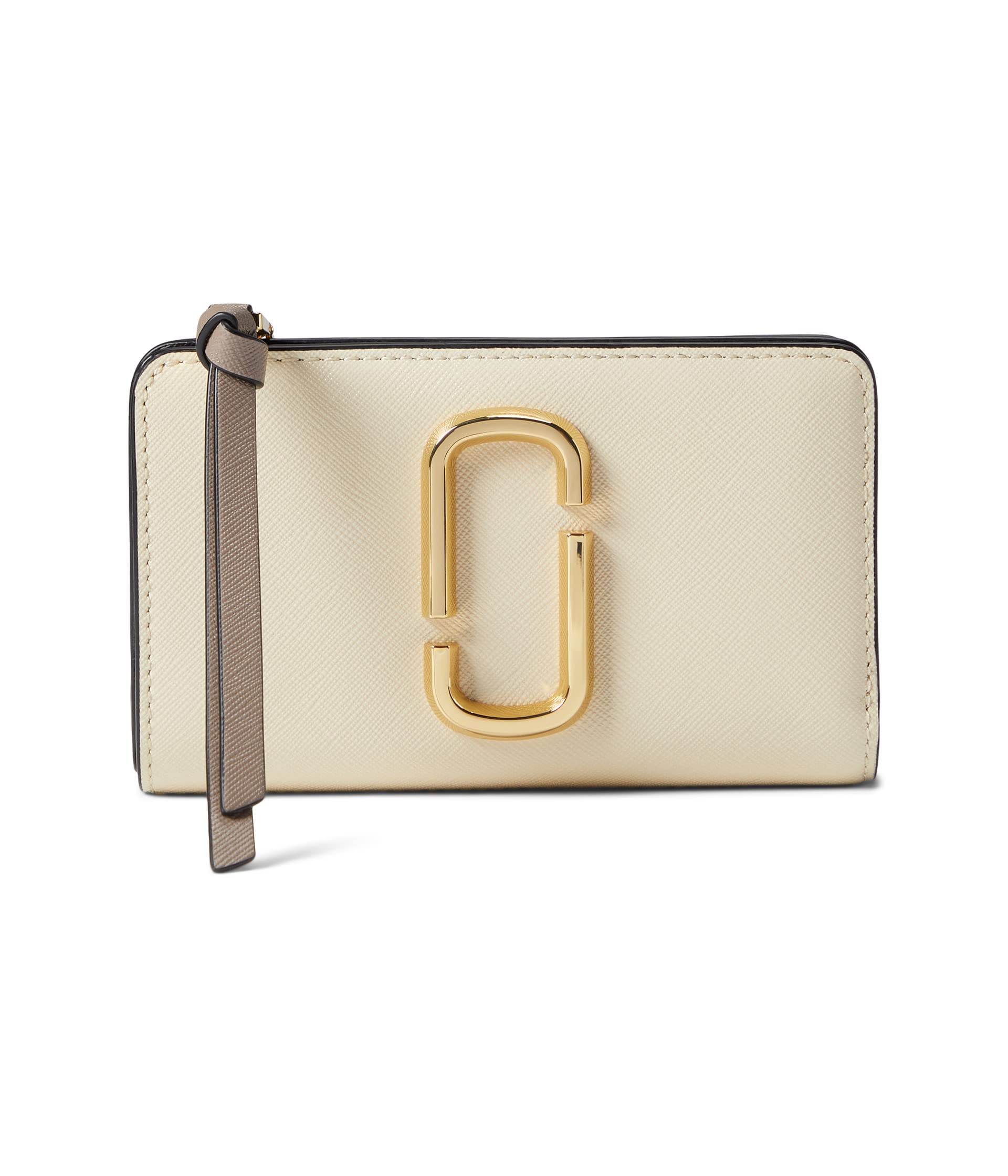 Marc Jacobs Snapshot Compact Wallet - Cloud White Multi, One Size Crossbody Card Holder for Women | Perfect for Everyday Use, Travel & Minimalist Style