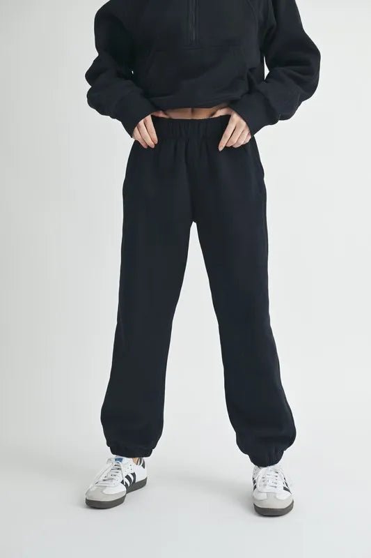 Aemi+Co Women's Drawstring Elastic Waist Joggers - Comfortable Lounge Pants for Yoga, Running & Casual Wear