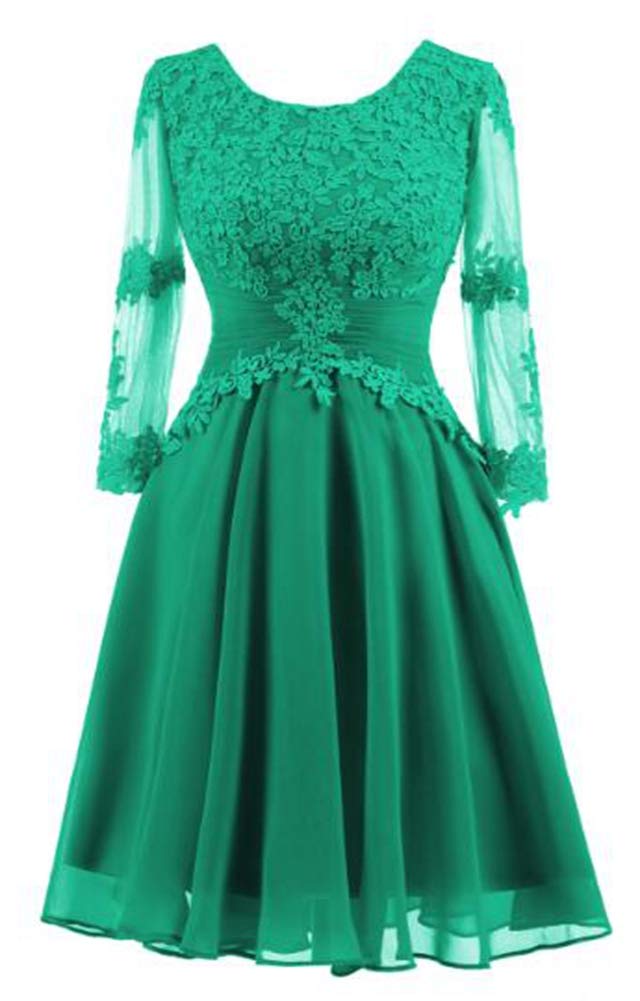 Elegant Tea-Length Mother of the Bride Dress - Chiffon Formal Gown with Pleats & Appliques for Wedding & Evening Events | Perfect for Church Ceremonies, Receptions & Special Occasions