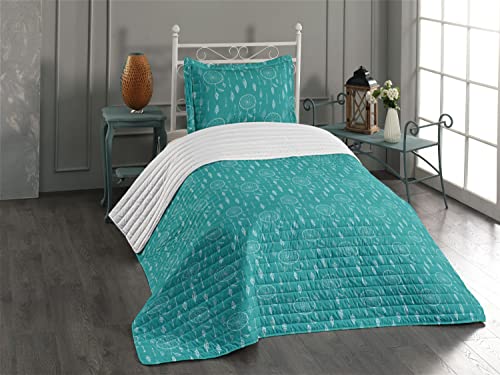 Teal and White
