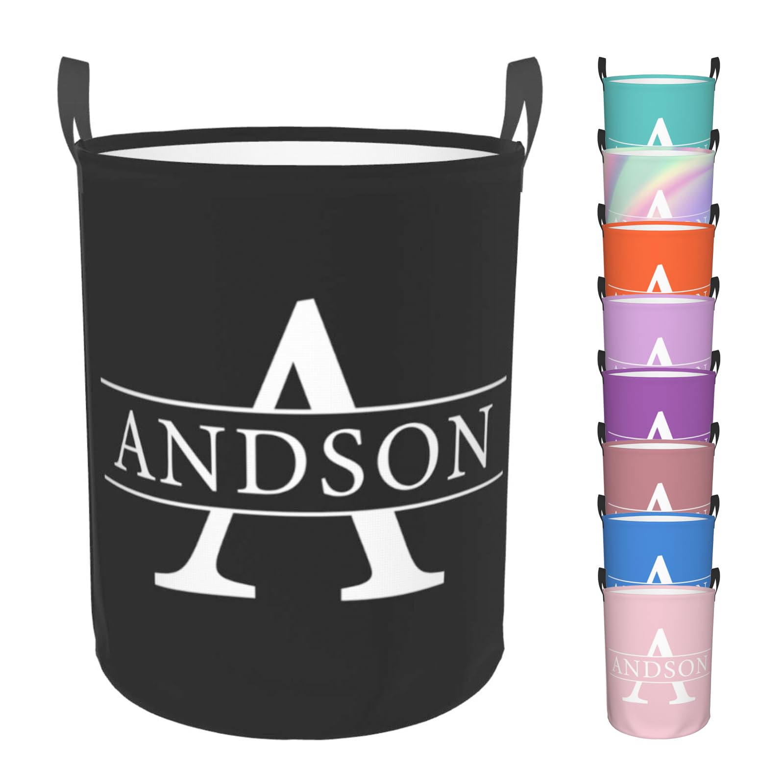 Personalized Laundry Hamper with Name - Custom Laundry Basket for Kids & Adults - Washable Storage Bin with Handle for Bathroom, Bedroom, Living Room - Perfect for Organizing Clothes, Toys & Home Essentials