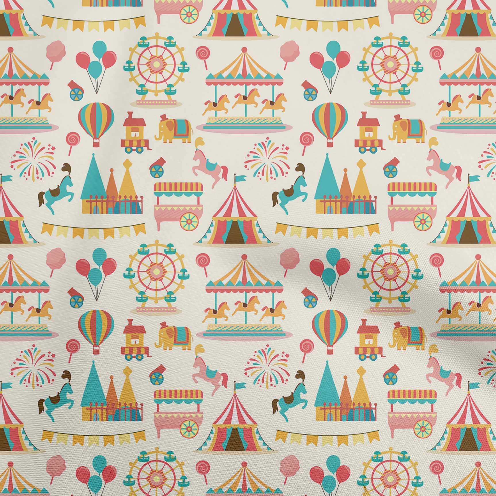 oneOone Polyester Spandex Light Beige Fabric - 56 Inch Wide Printed Material for Circus DIY Clothing, Quilting & Costume Making - Perfect for Dancewear, Craft Projects & Home Decor