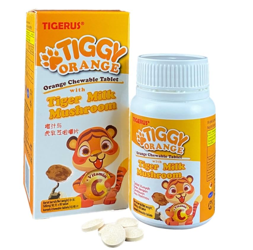 Lignosus Tiger Milk Mushroom Supplement with Vitamin C & Sea Buckthorn Extract - Immune Support, Energy Boost for Daily Wellness & Active Lifestyle