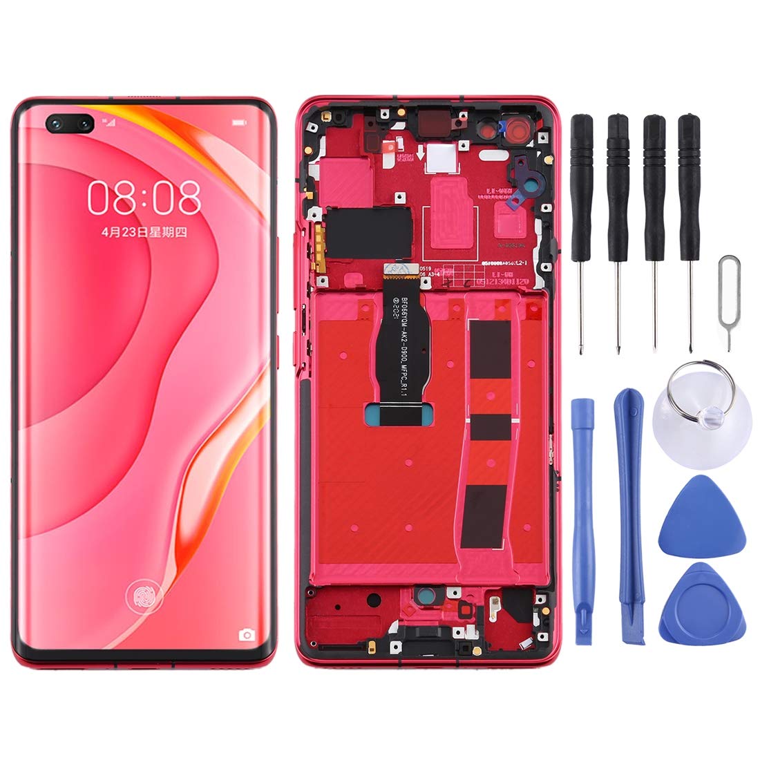 Huawei Nova 7 Pro 5G LCD Display Touch Screen Digitizer Full Assembly with Frame - Replacement Part for Cracked/Broken Screen Repair | DIY Phone Fix for Home & Office Use