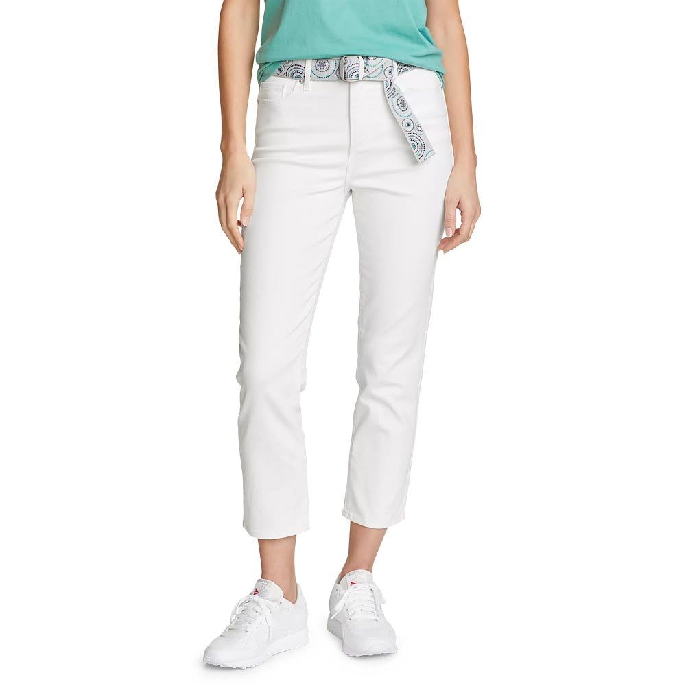 Eddie Bauer Women's Voyager Crop Jeans - Comfortable Stretch Denim Pants for Hiking, Travel & Casual Wear
