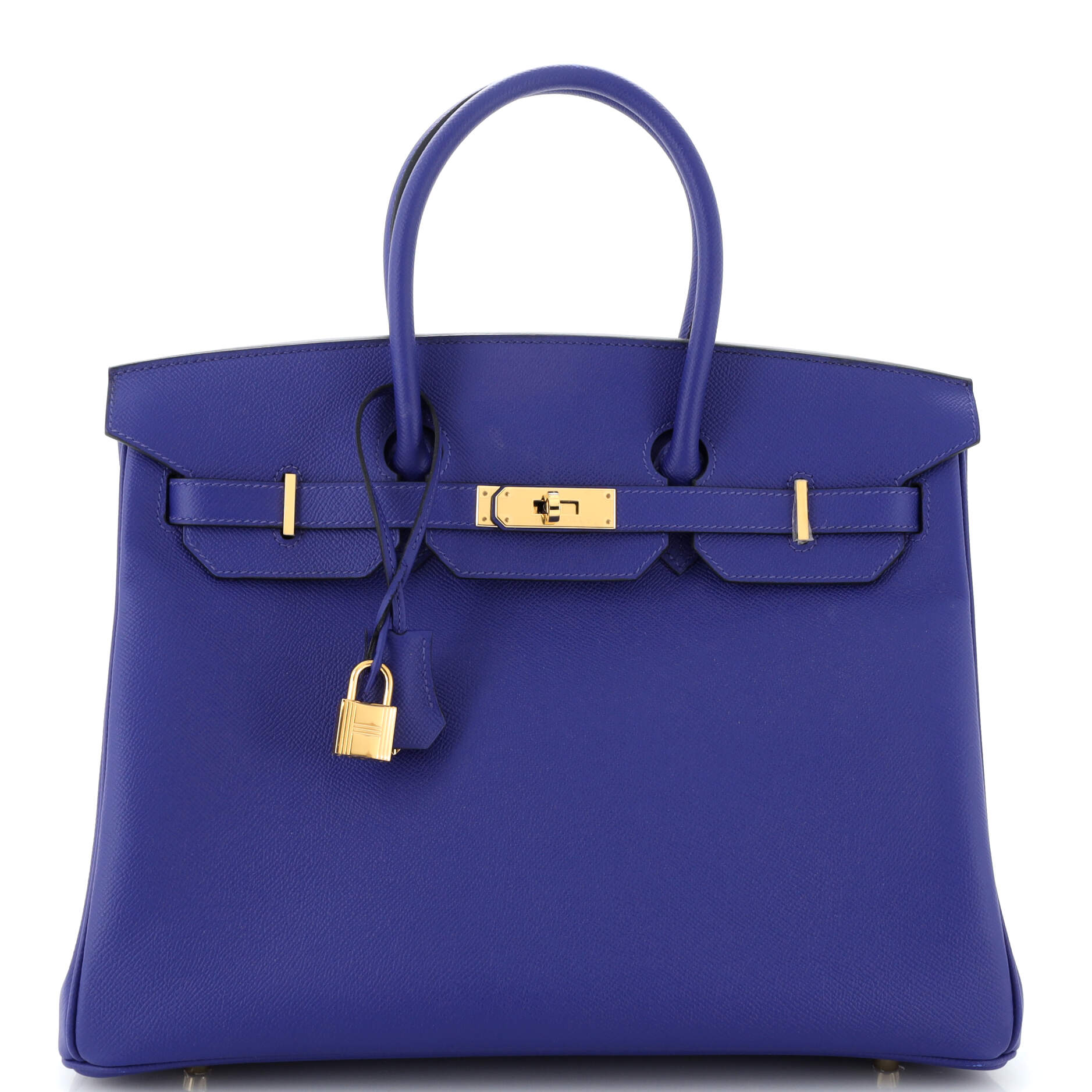 Birkin Handbag Bleu Electrique Epsom Leather with Gold Hardware 35cm - Luxury Designer Tote for Women, Perfect for Office, Parties & Special Occasions