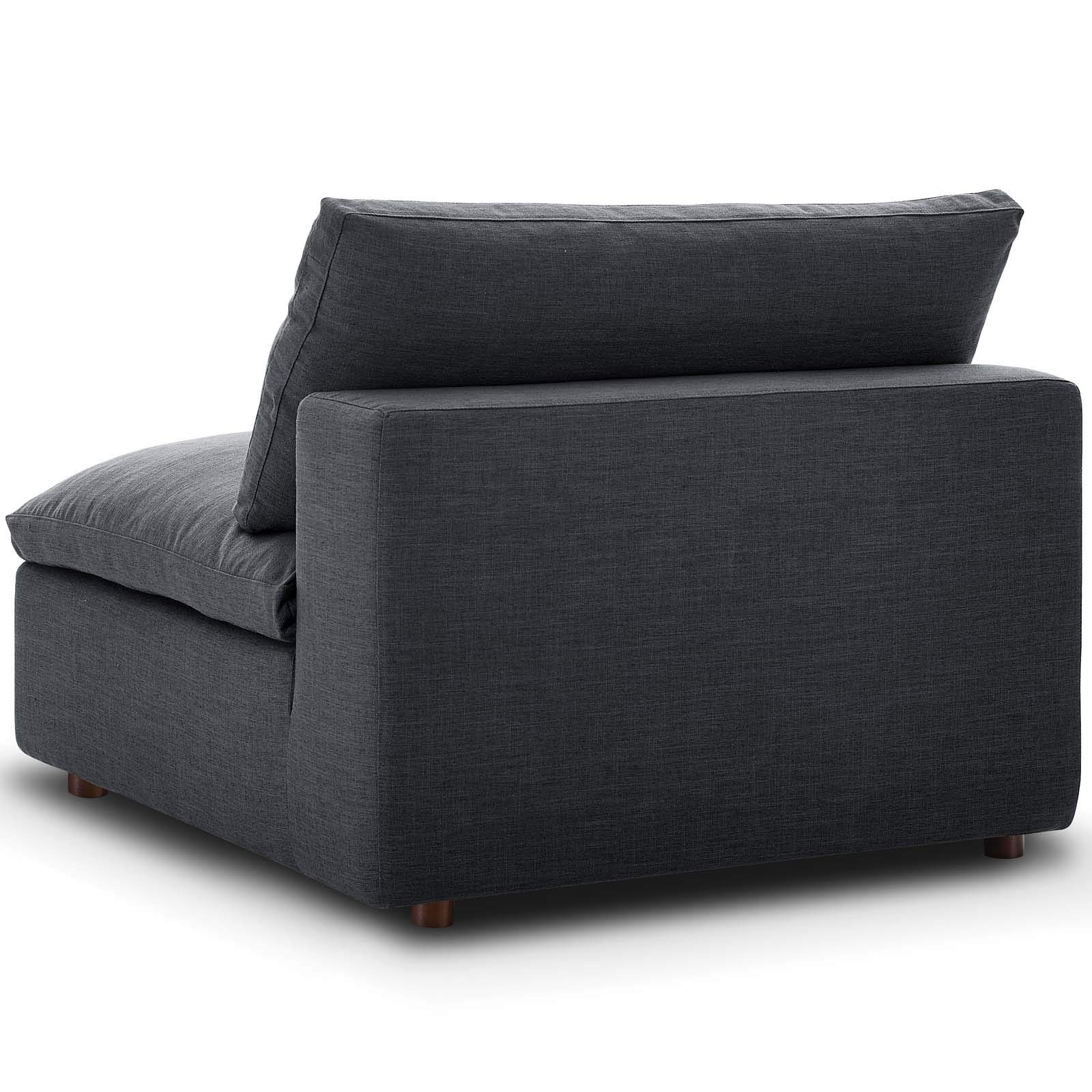 Modern Contemporary Urban Design Fabric Sectional Sofa Set for Living Room, Lounge & Club Lobby - Gray Sofa for Comfortable Seating & Stylish Home Decor