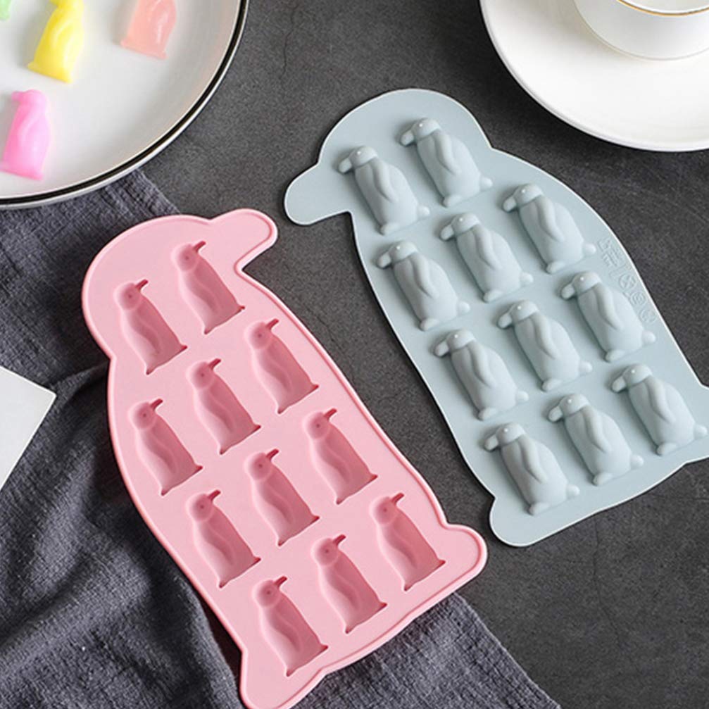 **Hemoton 2-Piece Silicone Penguin Candy & Chocolate Molds - DIY Baking Tools for Ice Cubes, Fondant, Pudding, Cookies & Gummy Treats - Perfect for Parties, Desserts & Holiday Crafts**