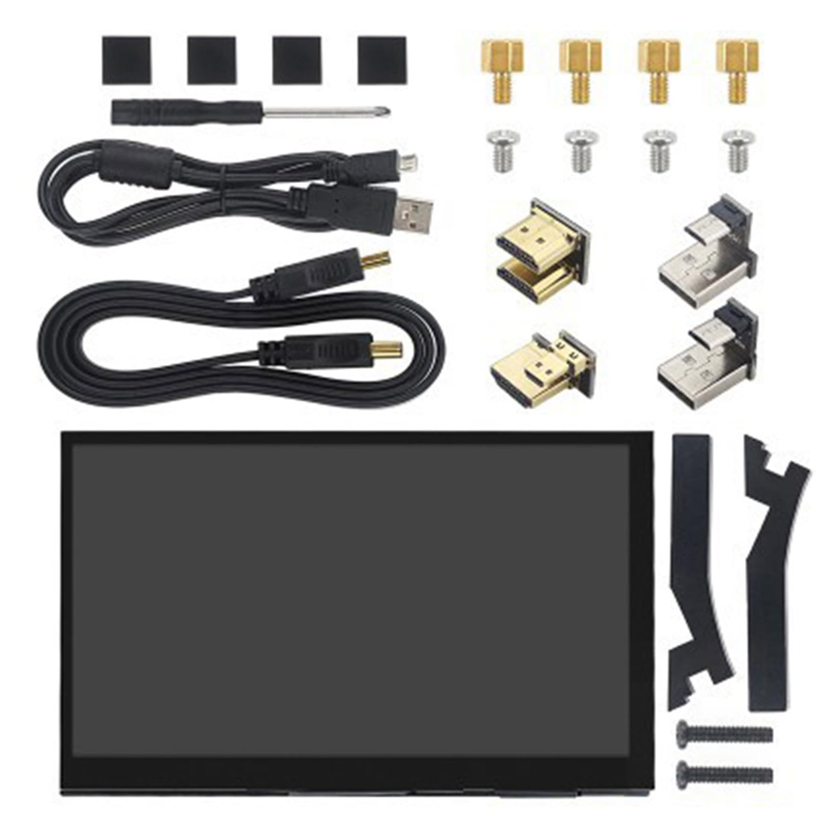7 Inch IPS LCD Monitor for Raspberry Pi 4B/3B - 1024x600 HD Resolution, HDMI Compatible Portable Display for DIY Projects, Gaming & Programming