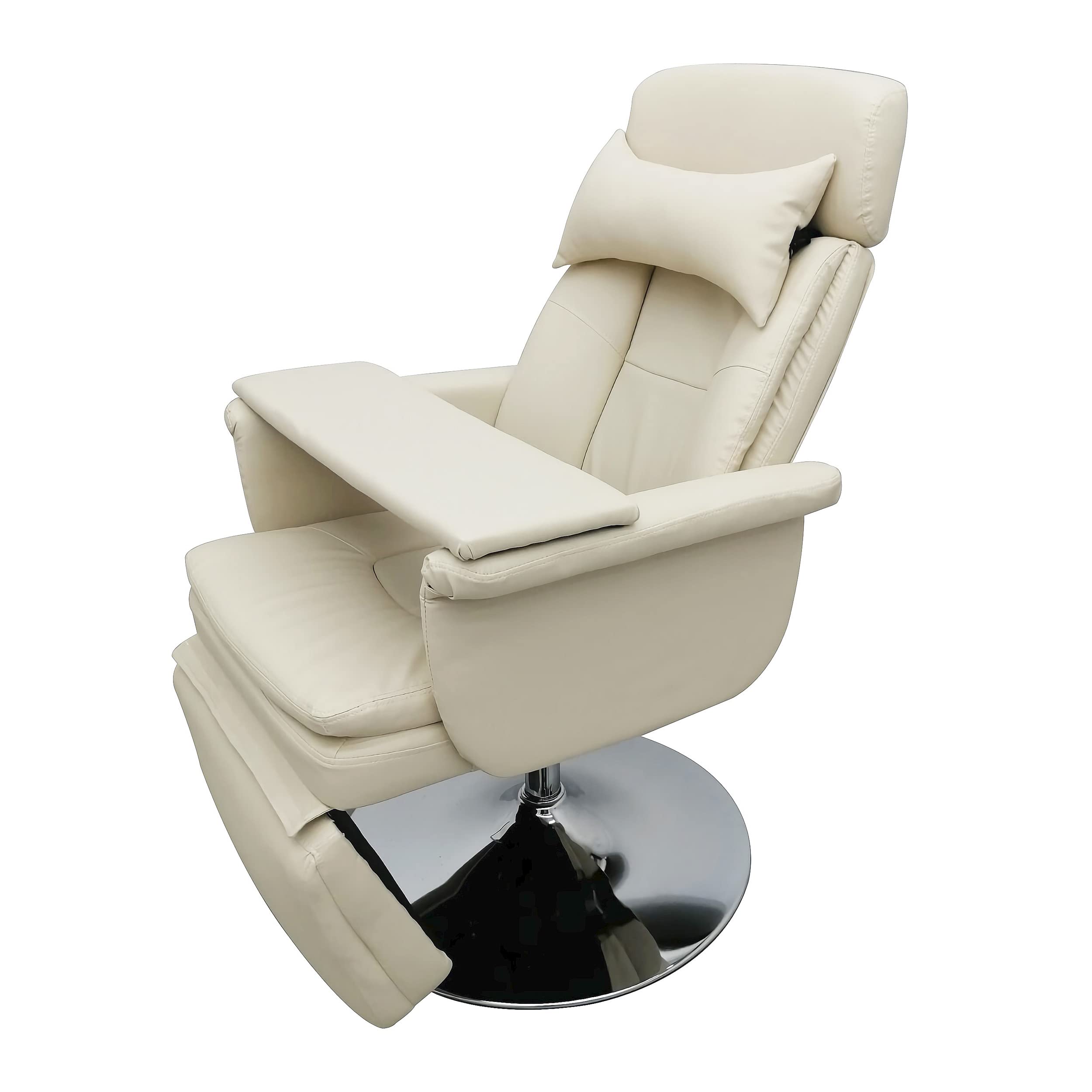 White Air Pressure Facial Bed Spa Table Salon Chair - 360° Rotating Massage Tattoo Chair with 440 LB Capacity for Beauty Salon, Home & Office | Perfect for Facial Treatments, Massage Therapy & Tattoo Sessions