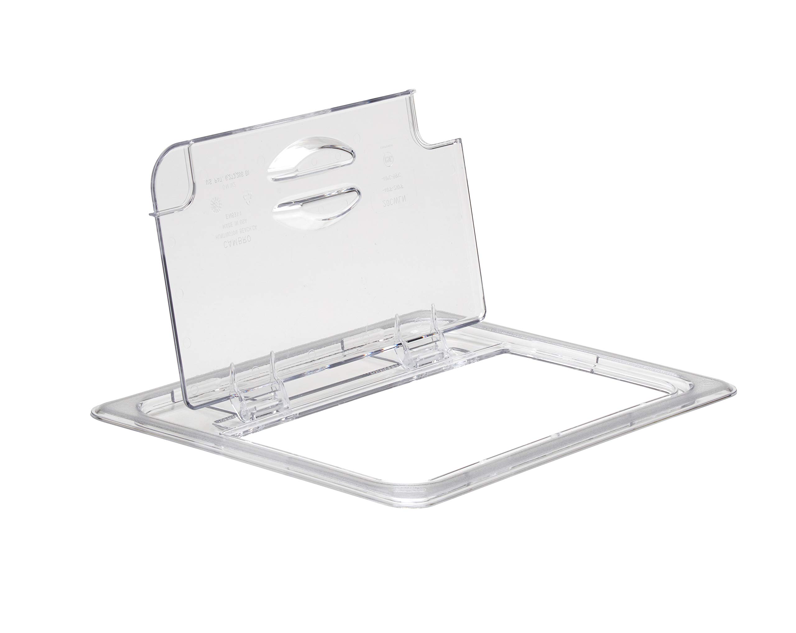 1/2 Size Clear Camwear Food Pan Flip Lid - Durable & Secure Cover for Commercial Kitchens, Buffets, and Food Service