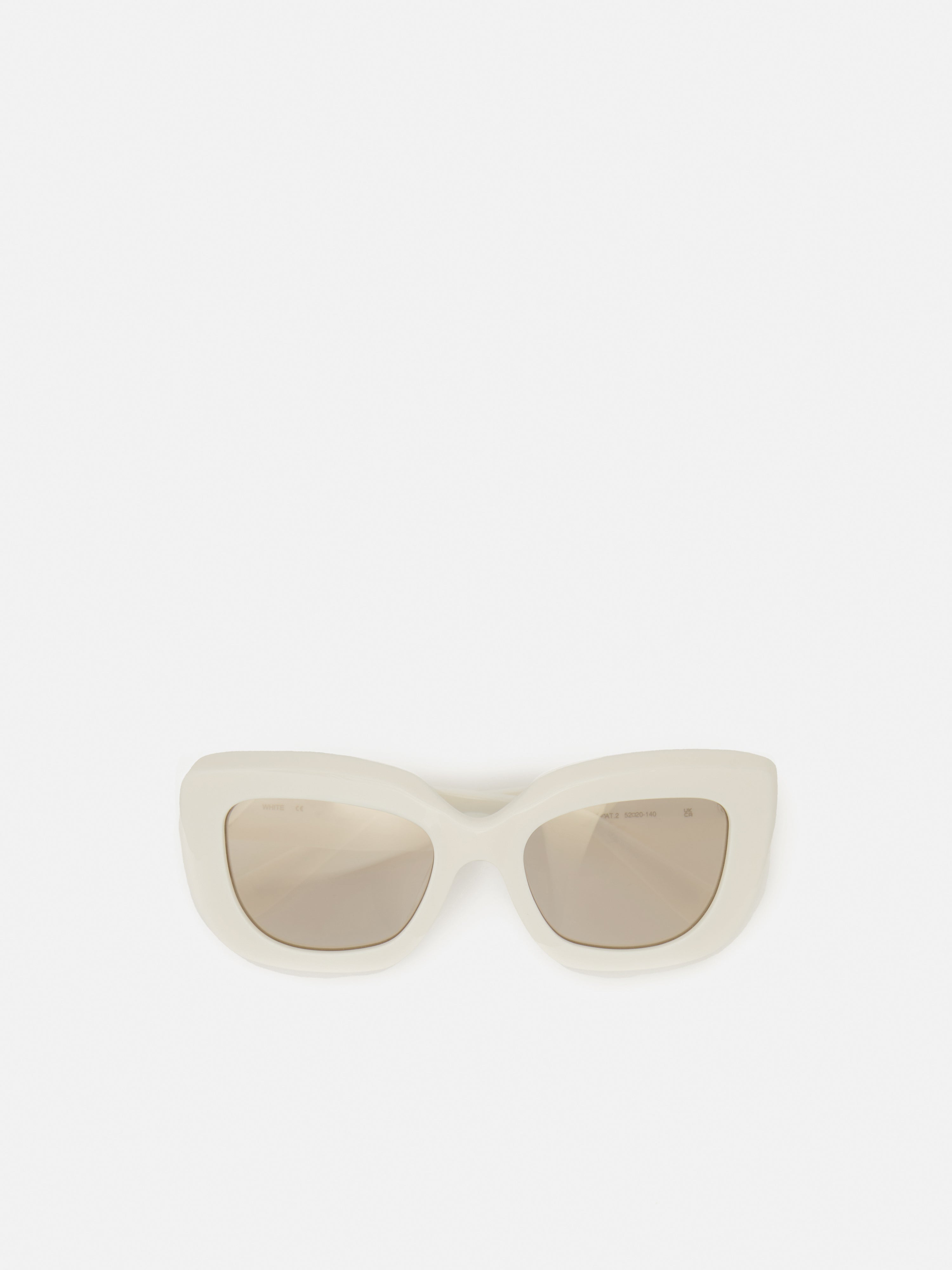 Woodley Square Cat Eye Sunglasses for Women - Trendy White Retro Style - Perfect for Summer, Beach, and Outdoor Activities