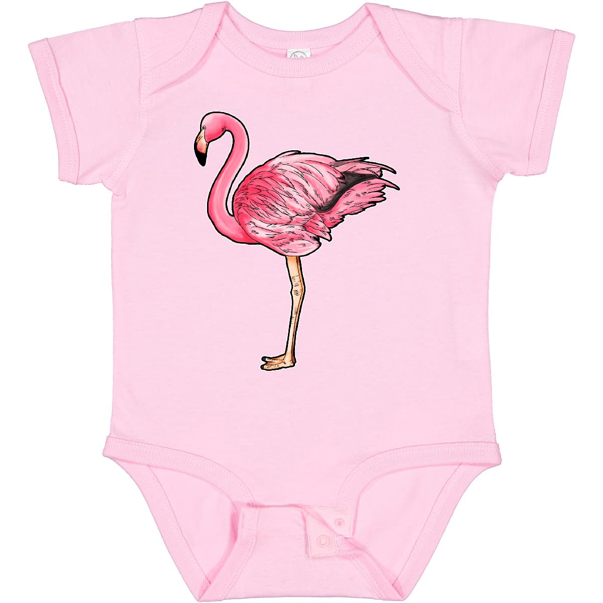 Inktastic Pink Flamingo Baby Bodysuit - Cute Flamingo Print Onesie for Infants & Toddlers - Soft Cotton Baby Romper for Boys & Girls - Perfect for Playdates, Photo Shoots & Everyday Wear