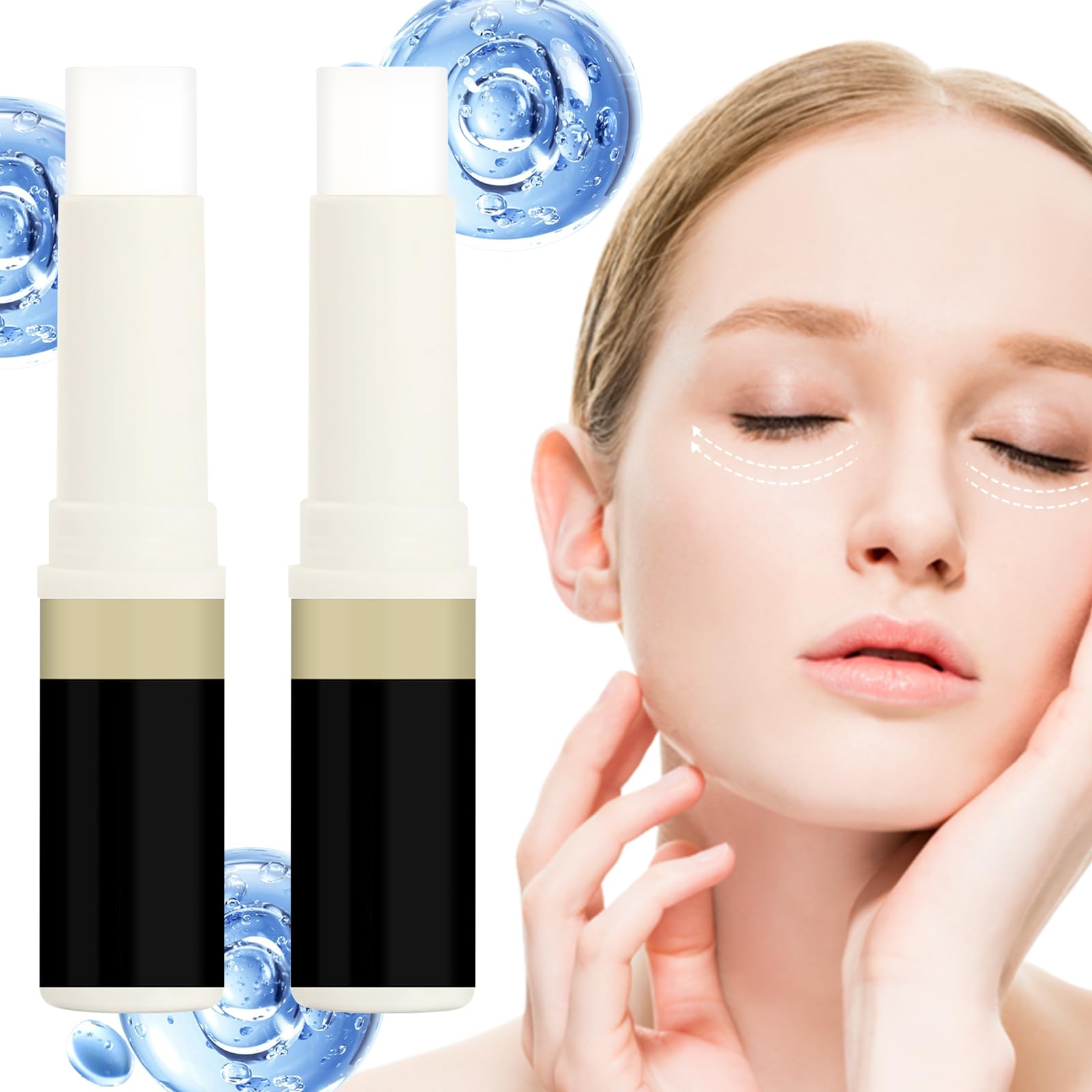 2PCS Lumibalm Eye Serum Stick for Under Eye Bags - Anti-Aging Eye Cream Reduces Fine Lines & Deeply Moisturizes - Perfect for Dark Circles, Puffiness & Wrinkles - Day & Night Use for Brighter, Youthful Eyes