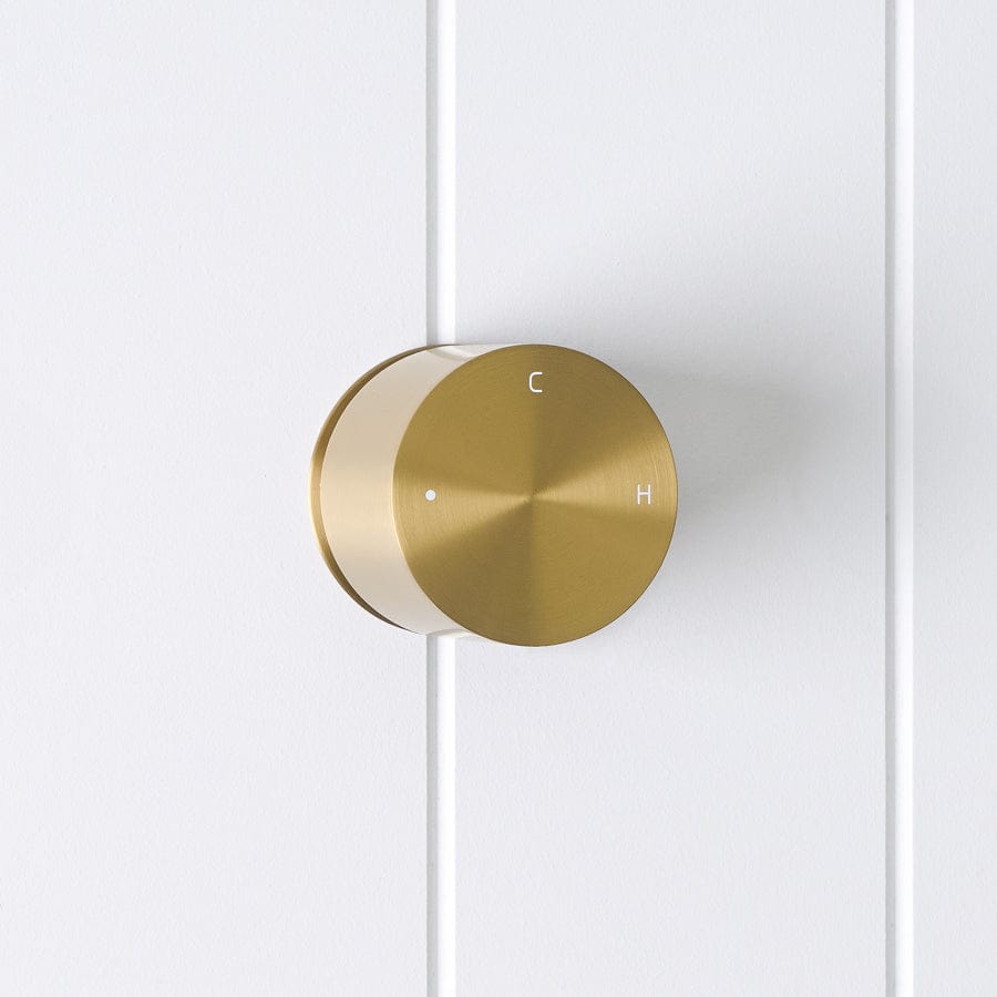 Round Wall Progressive Mixer in Brushed Brass - Perfect for Modern Bathroom & Kitchen Faucet Upgrades