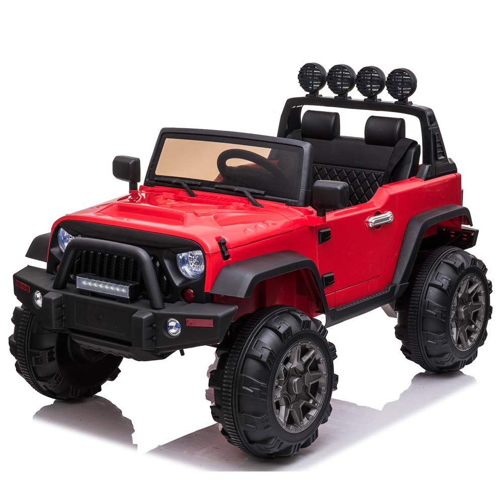 Ochine 12V Electric Ride On Car for Kids - Battery Powered Truck with Remote Control, LED Lights, Wheels & Suspension - Perfect for Outdoor Play, Birthday Gifts & Family Fun (Ships from USA)