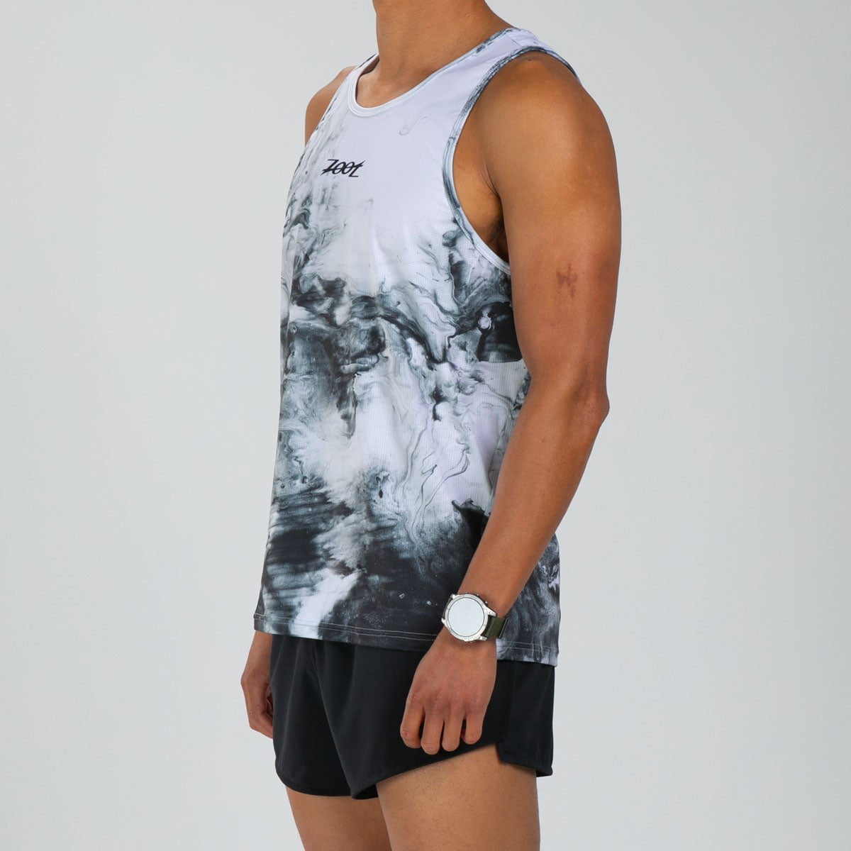 Men's Elite Run Singlet - White Hot | Lightweight Performance Running Top for Men | Perfect for Marathons, Training & Hot Weather Workouts