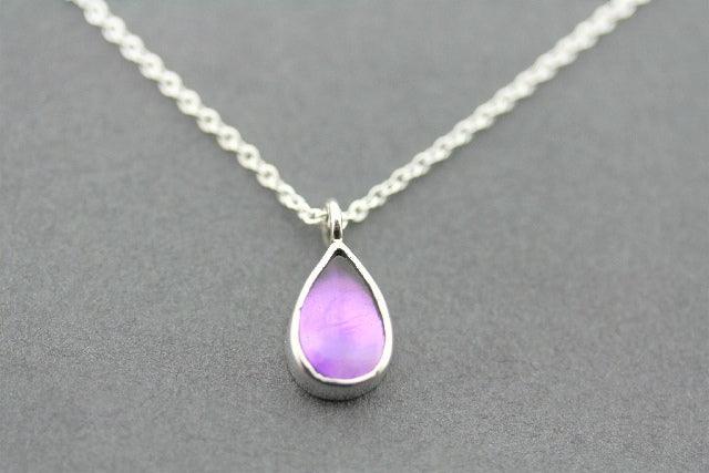 Natural Amethyst Teardrop Pendant Necklace in Sterling Silver | Elegant Jewelry for Women | Perfect for Gifts, Weddings & Special Occasions
