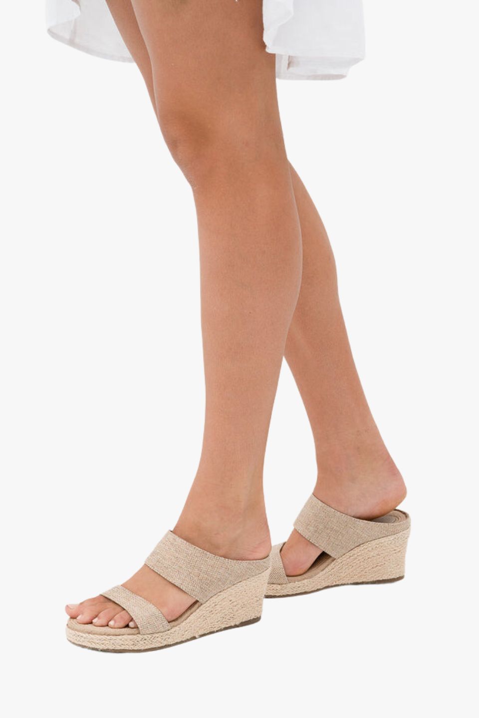 Oasis Natural Jute Wedge Heel Sandals for Women - Comfortable Boho Summer Beach Shoes - Perfect for Vacation, Outdoor Walks & Casual Wear