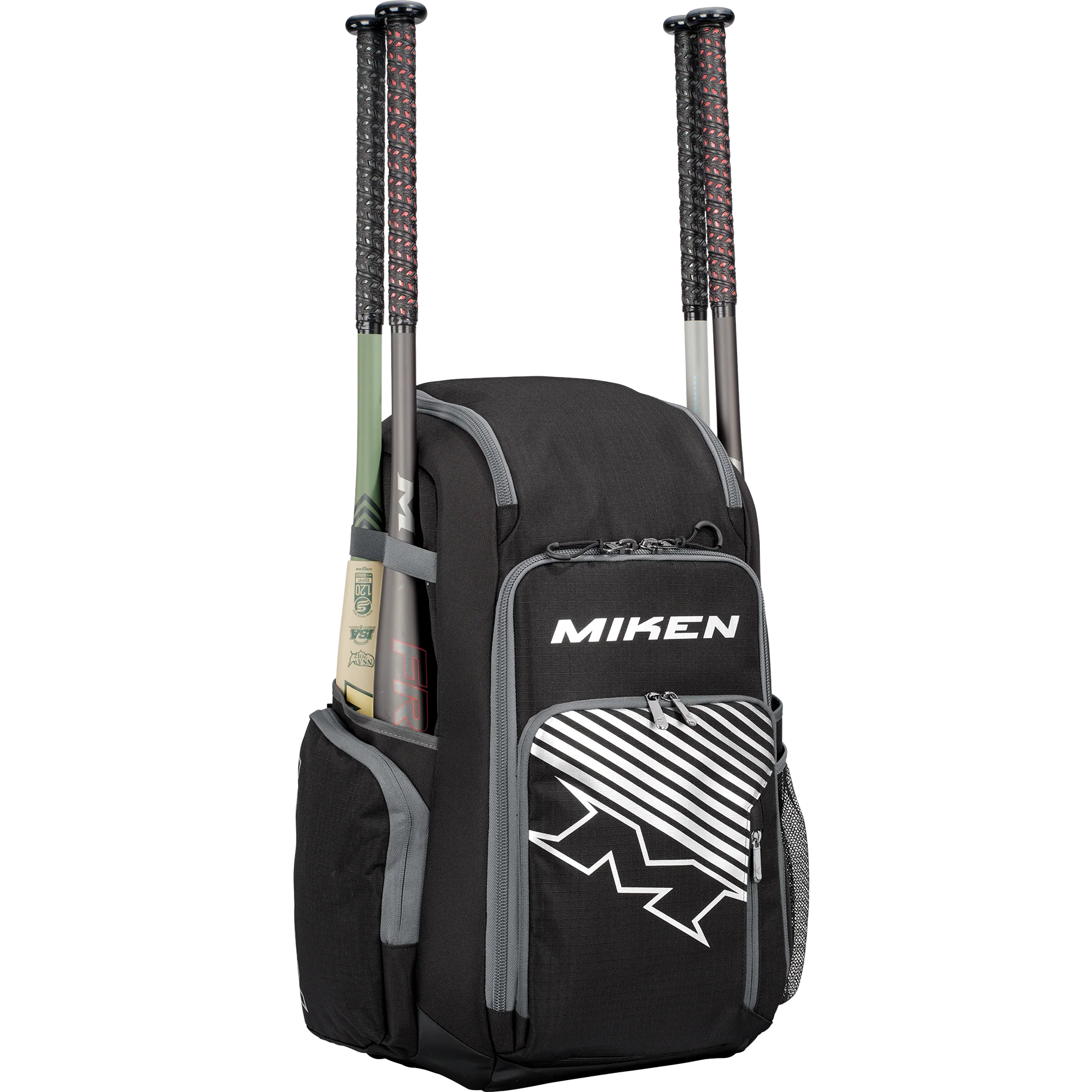 2023 Miken Deluxe Slowpitch Softball Backpack MBA004 - Durable Baseball Gear Bag for Players & Coaches - Perfect for Games, Practice & Travel