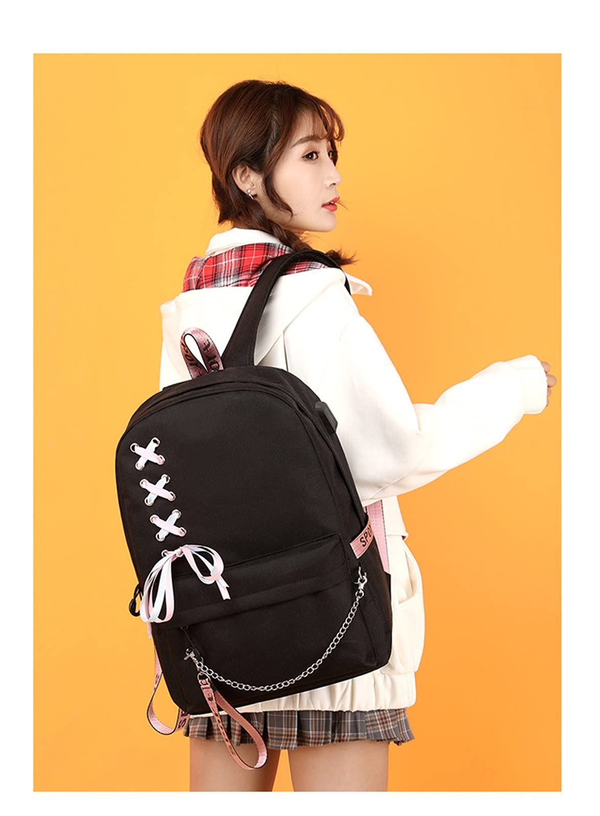 ISaikoy Anime Toilet Bound Hanako-kun Backpack - Cute Japanese School Satchel Bookbag for Teens, Laptop Shoulder Bag (15.6 Inch) - Perfect for School, Travel & Anime Conventions