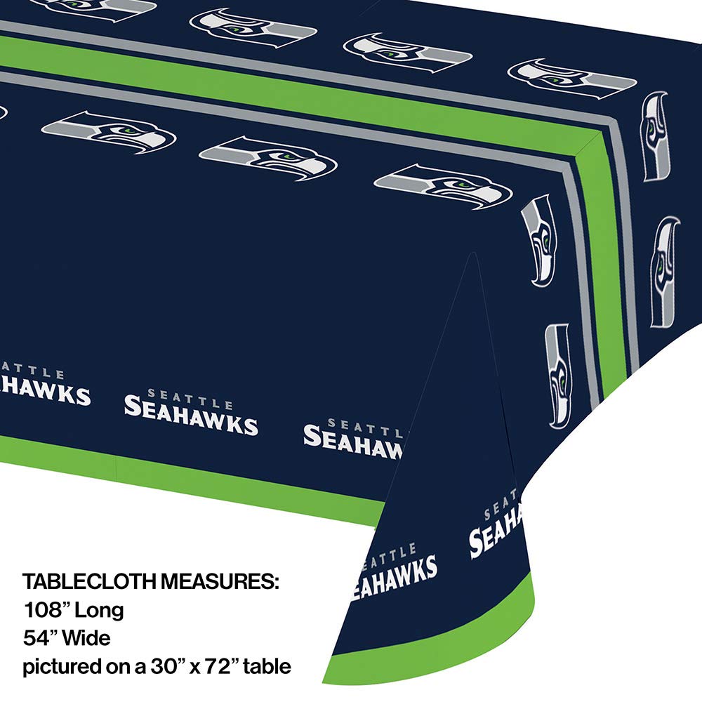 Seattle Seahawks Game Day Party Supplies Kit for 8 People - Football Party Decorations, Plates, Cups & Napkins - Perfect for NFL Tailgating & Home Gatherings