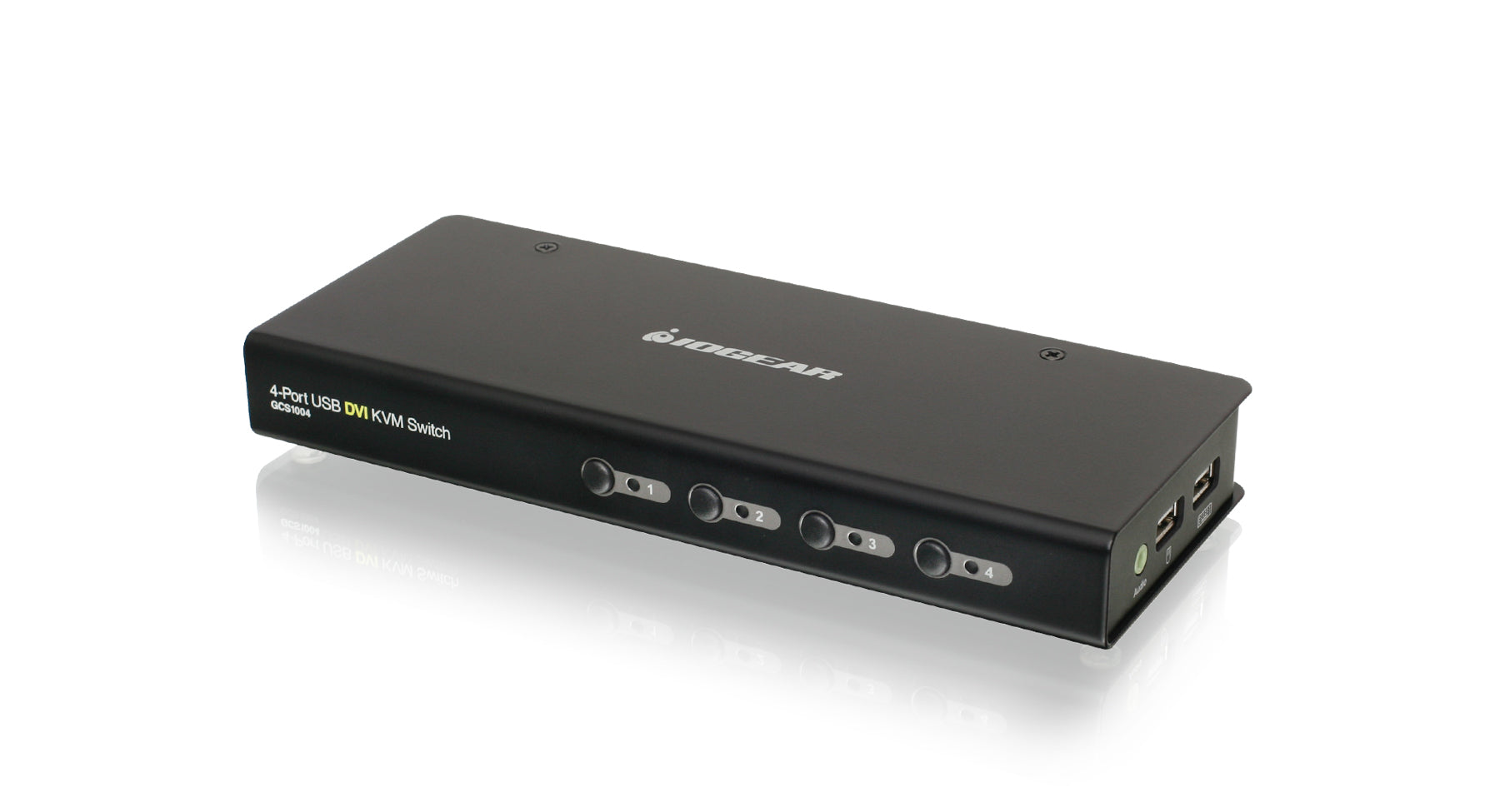 4 Port USB DVI KVM Switch - Seamless Multi-Computer Control for Home & Office Workstations | Perfect for IT Professionals, Gamers & Remote Workers