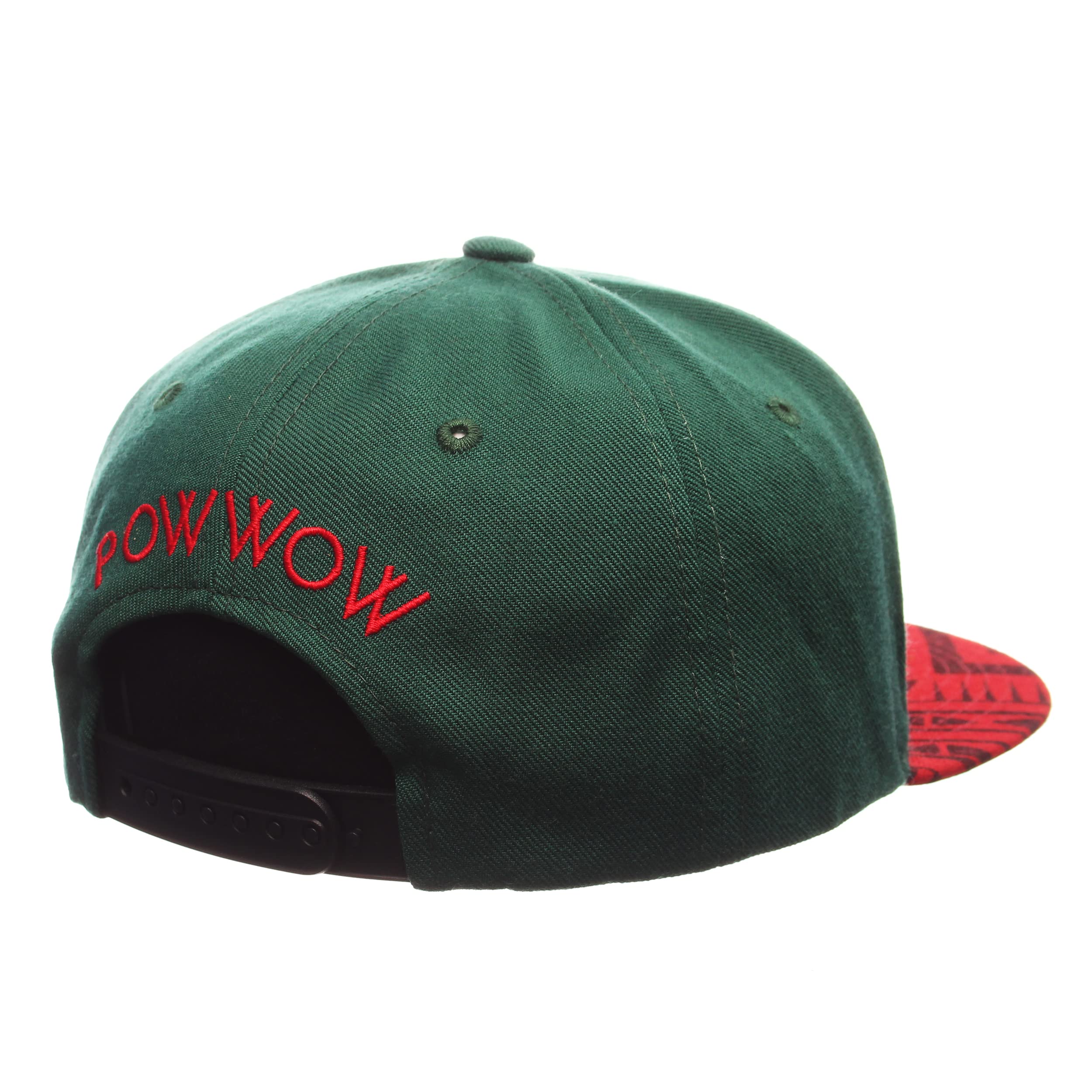 Pow Wow Native American Z11 Red Snapback Cap - Adjustable Flat Bill Baseball Hat for Men & Women | Perfect for Festivals, Sports & Casual Wear