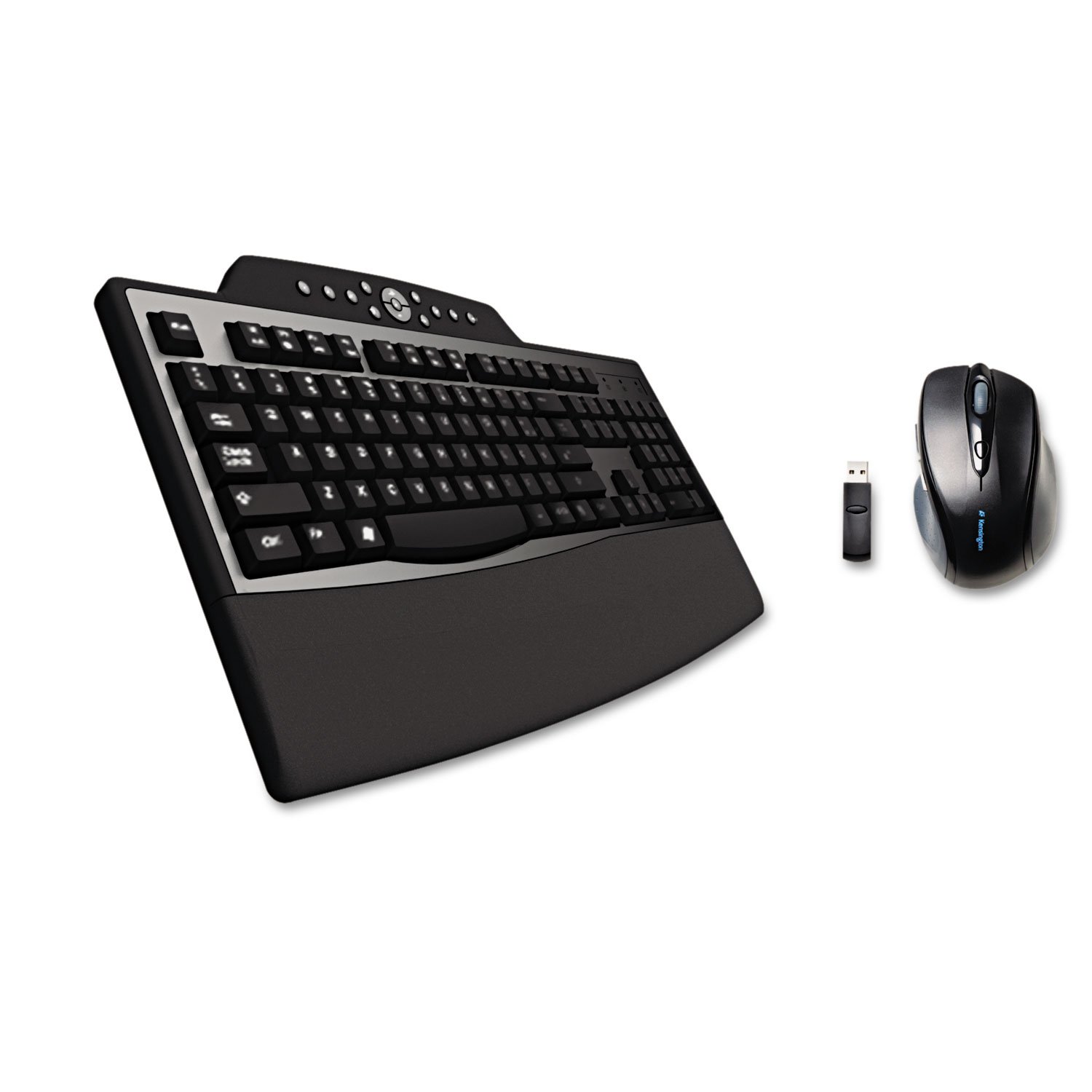 Kensington KMW72403 Pro Fit Ergonomic Keyboard and Mouse Combo - Comfortable Wireless Set for Office, Home & Gaming Use