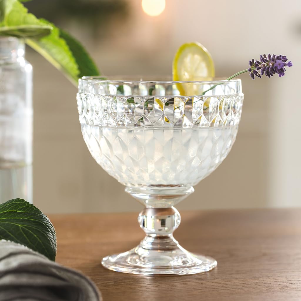 Villeroy & Boch Boston Champagne Coupe & Dessert Bowl - Elegant Crystal Glass for Champagne, Cocktails, Ice Cream & Desserts | Dishwasher Safe, Clear Glass | Perfect for Parties, Weddings & Fine Dining