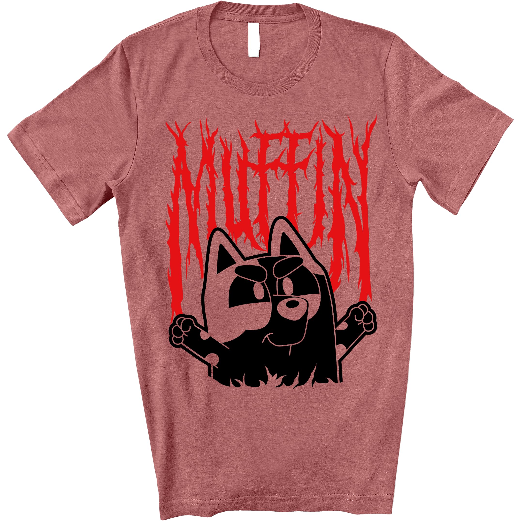 Funny Muffin Mental T-Shirt for Women & Kids - Cartoon Character Graphic Tee - Family Matching Outfits for Birthdays & Casual Wear